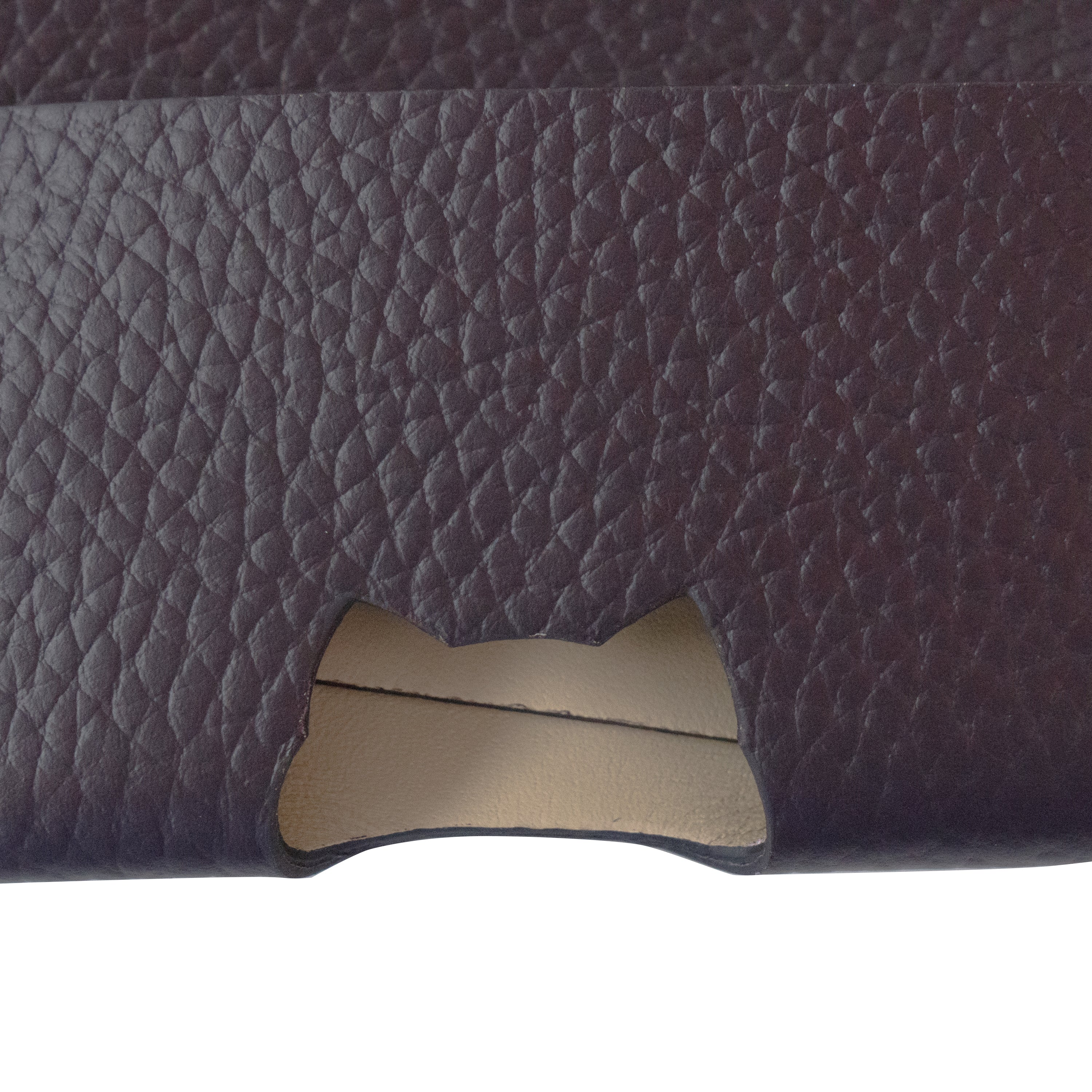 【Made to Order: Friday, July 3rd, 10:00 PM - Sunday, July 5th】PAW Plate Mini Wallet - Cuir Haché / Raisin