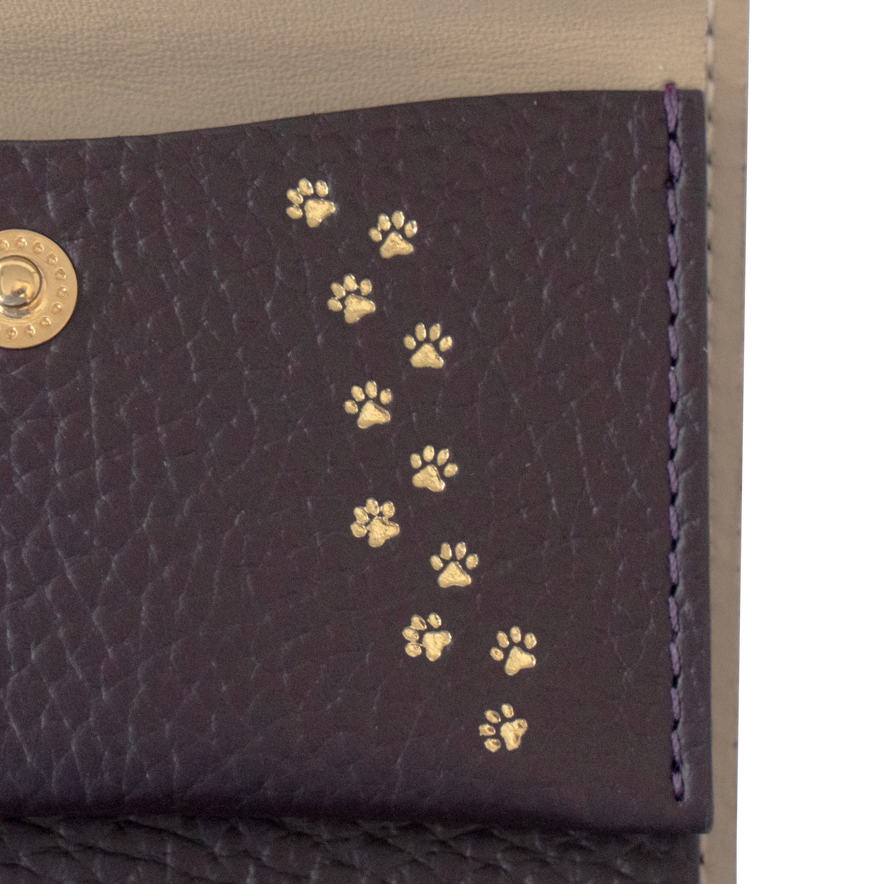 【Made to Order: Friday, July 3rd, 10:00 PM - Sunday, July 5th】PAW Plate Mini Wallet - Cuir Haché / Raisin