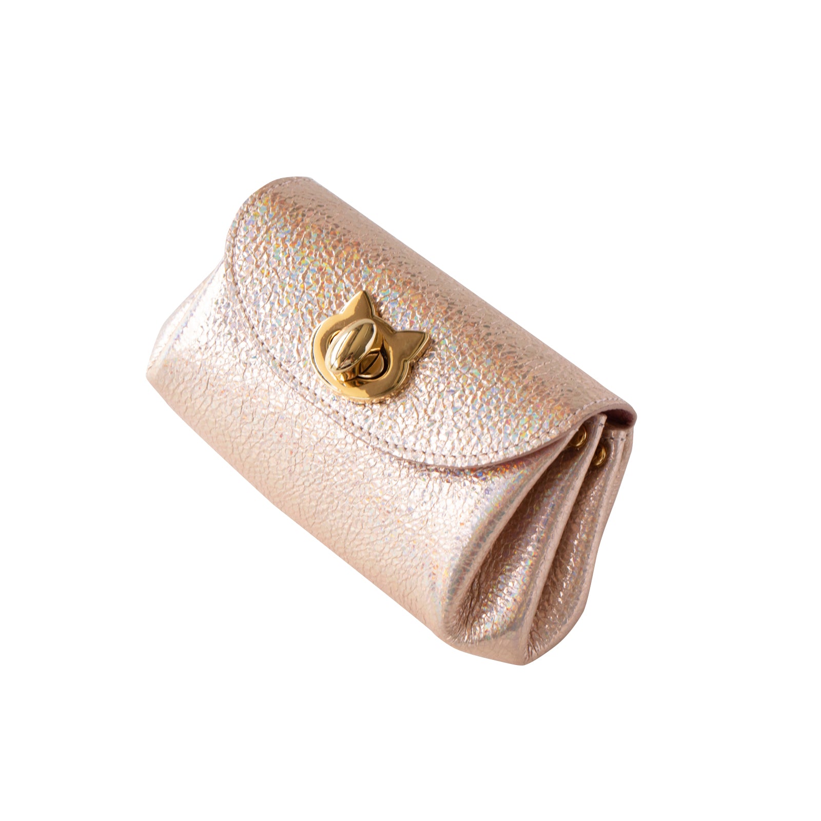 [9/8 (Sun) One-day only, pre-order sale] Shell pouch CAT Prism leather / Aurora pink