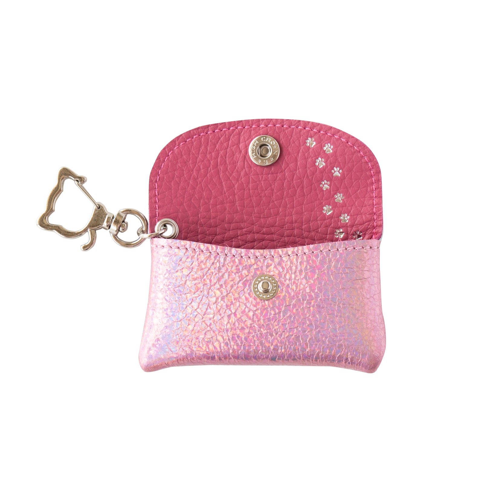 [9/8 (Sun) One-day only, pre-order sale] Flap key ring, Furnya Nano Prism Leather / Aurora Rose