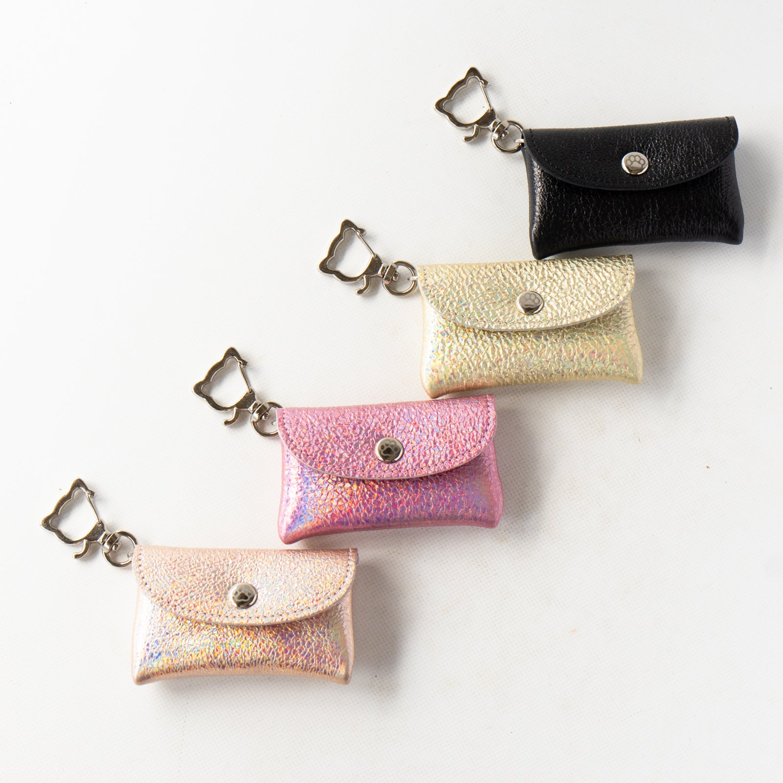 [9/8 (Sun) One-day only, pre-order sale] Flap key ring, Furnya Nano Prism Leather / Aurora Rose