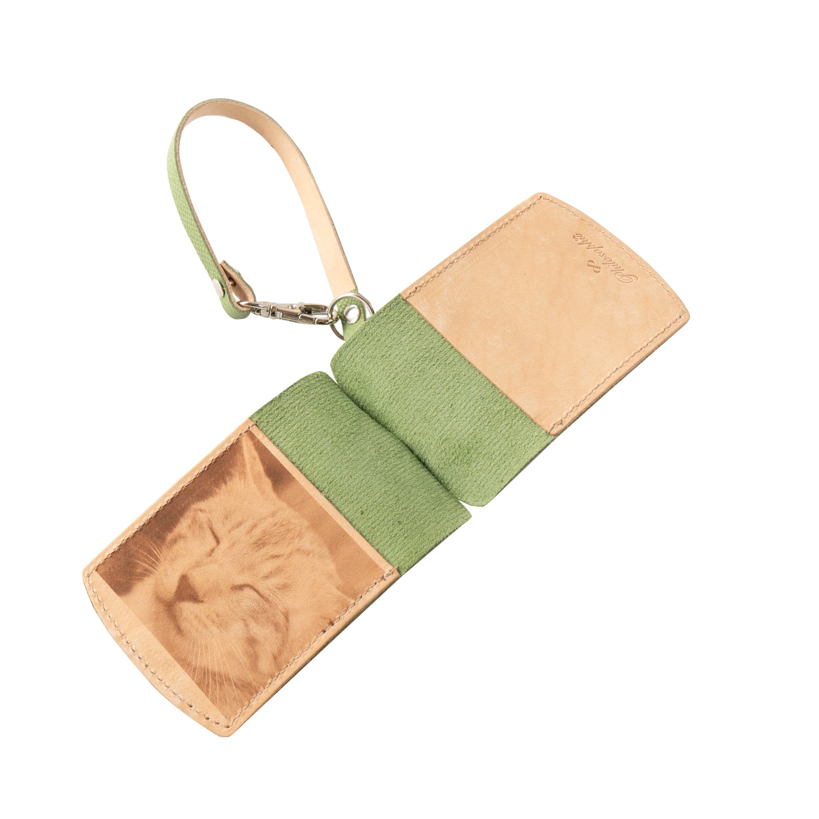 [9/8 (Sun) One-day only, pre-order sale] Nyan Photo Pass Case, Veau Epsom / Pistachio