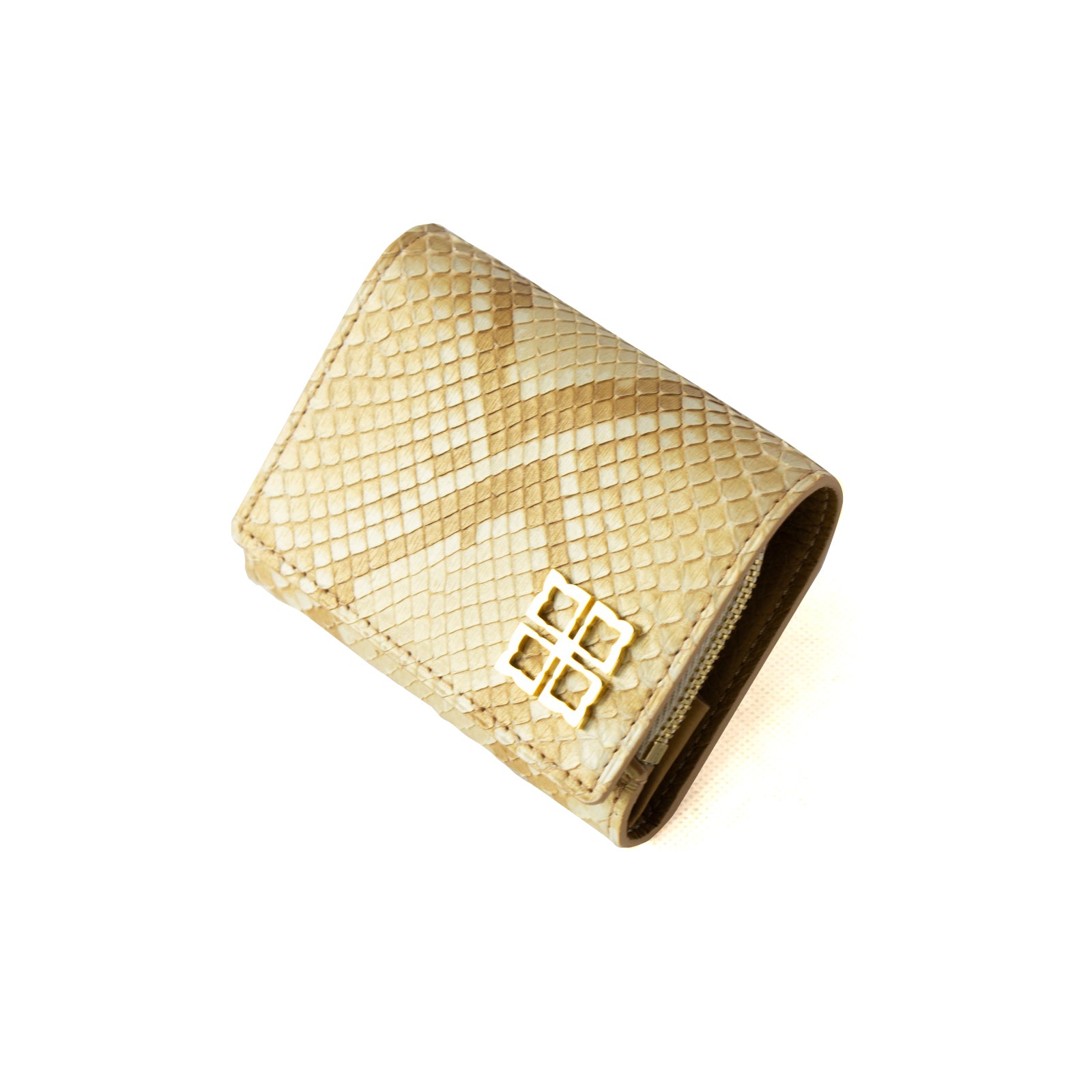 [Made to order 9/13 (Fri) - 9/23 (Mon)] Handy Wallet Opera Lily Gold Python / Pearl Gold