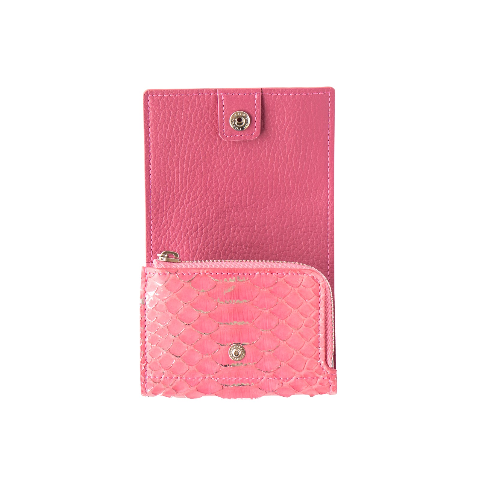 [Made to order 9/13 (Fri) - 9/23 (Mon)] Handy Wallet Opera Lily Foil Python / Silver Pink