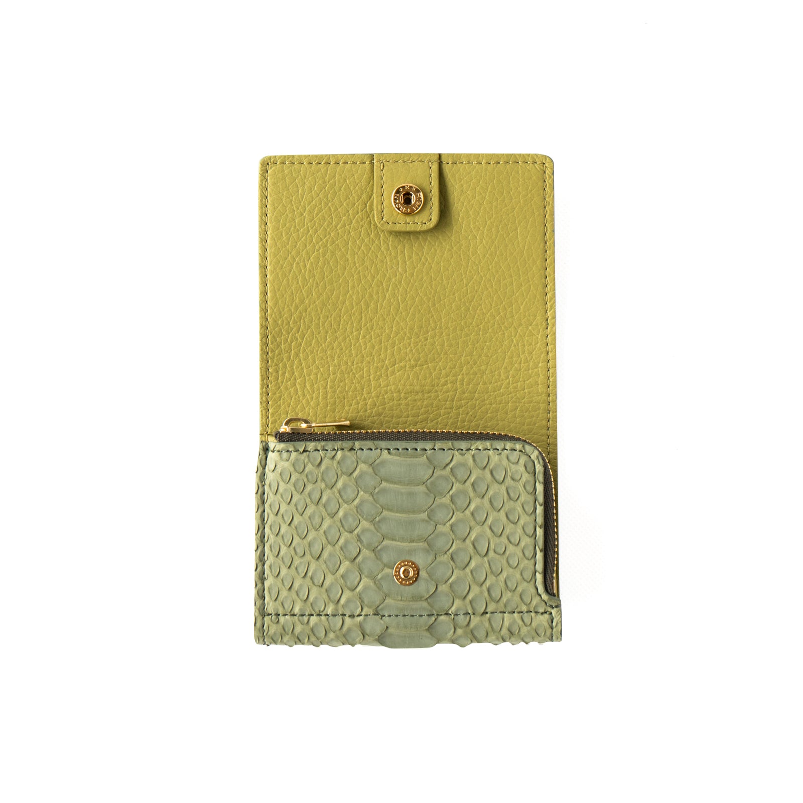 [Made to order 9/13 (Fri) - 9/23 (Mon)] Handy Wallet Opera Lily Color Python / Moss Green