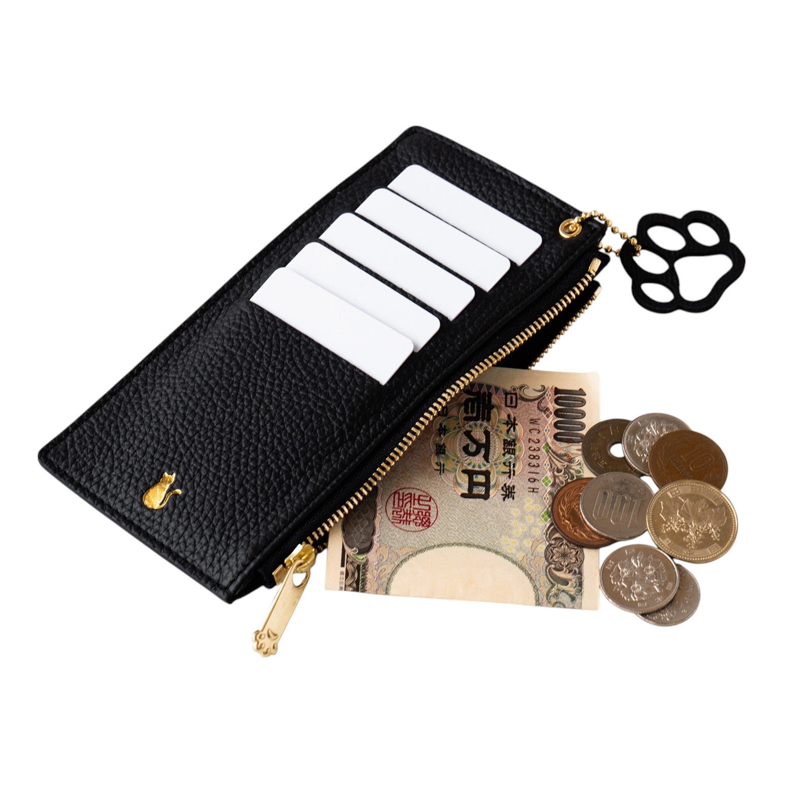フニャグメントケース   キュイール・マッシュ  / ブラック [えらべる金具]