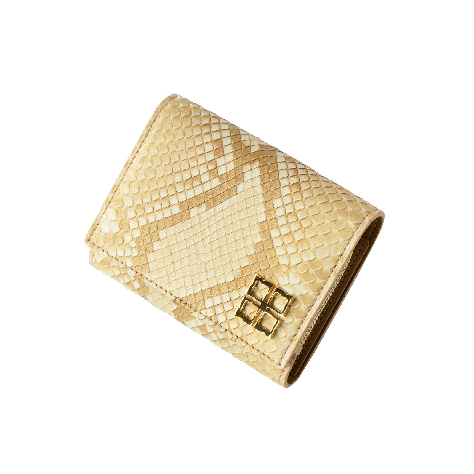 [Made to order 9/13 (Fri) - 9/23 (Mon)] Handy Wallet Opera Lily Grande Gold Python / Pearl Gold