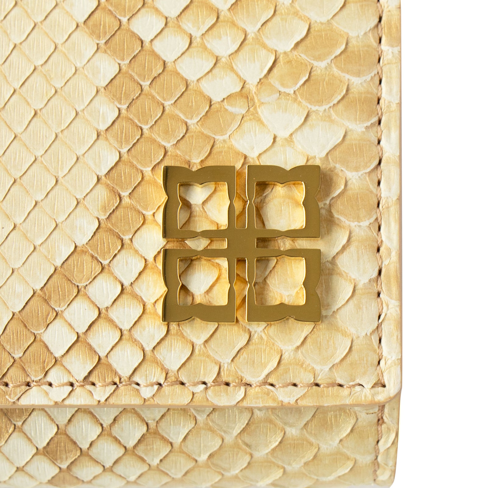 [Made to order 9/13 (Fri) - 9/23 (Mon)] Handy Wallet Opera Lily Grande Gold Python / Pearl Gold