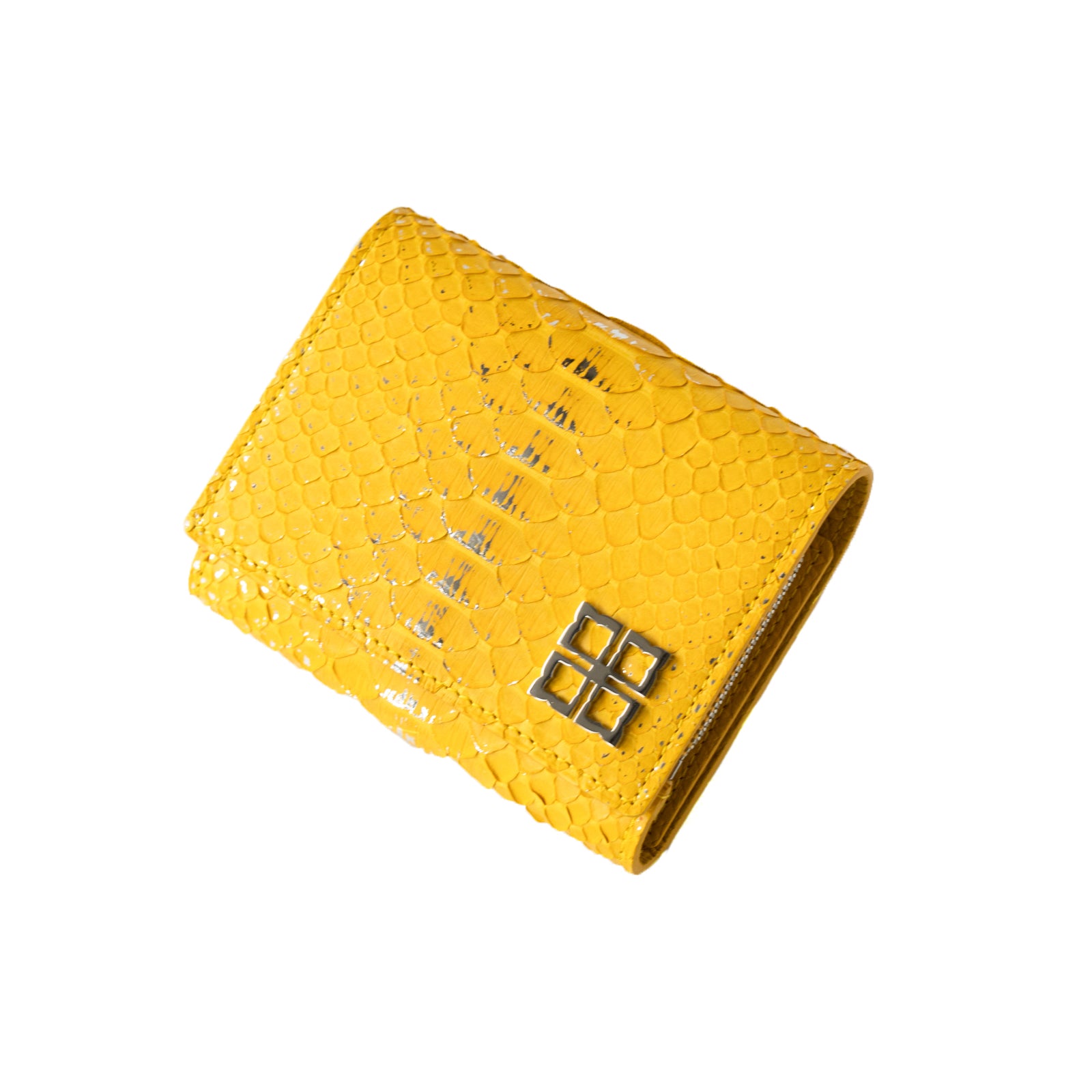 [Made to order 9/13 (Fri) - 9/23 (Mon)] Handy Wallet Opera Lily Grande Foil Python / Silver Yellow