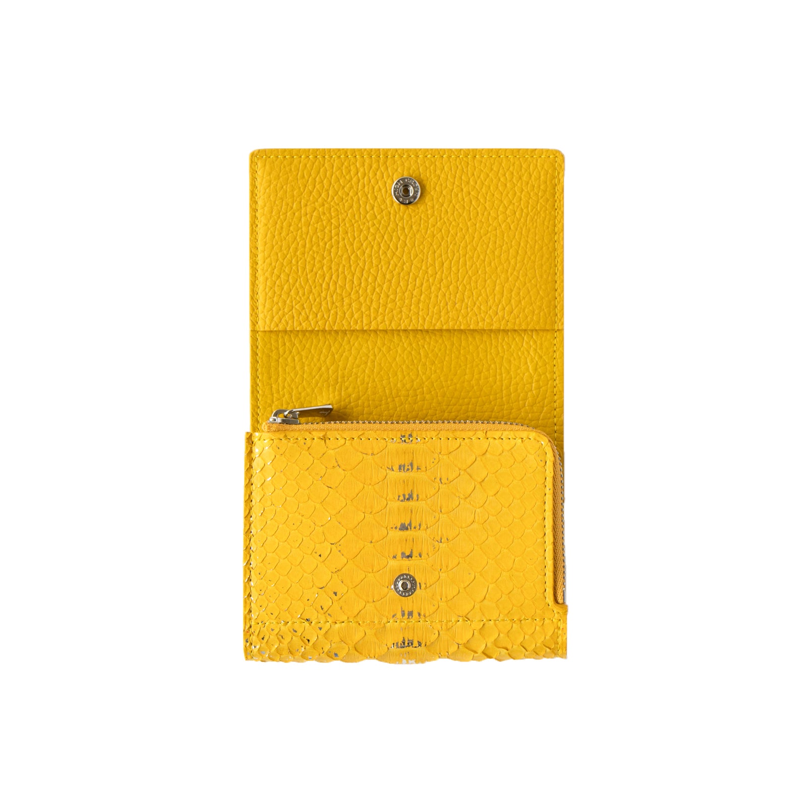 [Made to order 9/13 (Fri) - 9/23 (Mon)] Handy Wallet Opera Lily Grande Foil Python / Silver Yellow