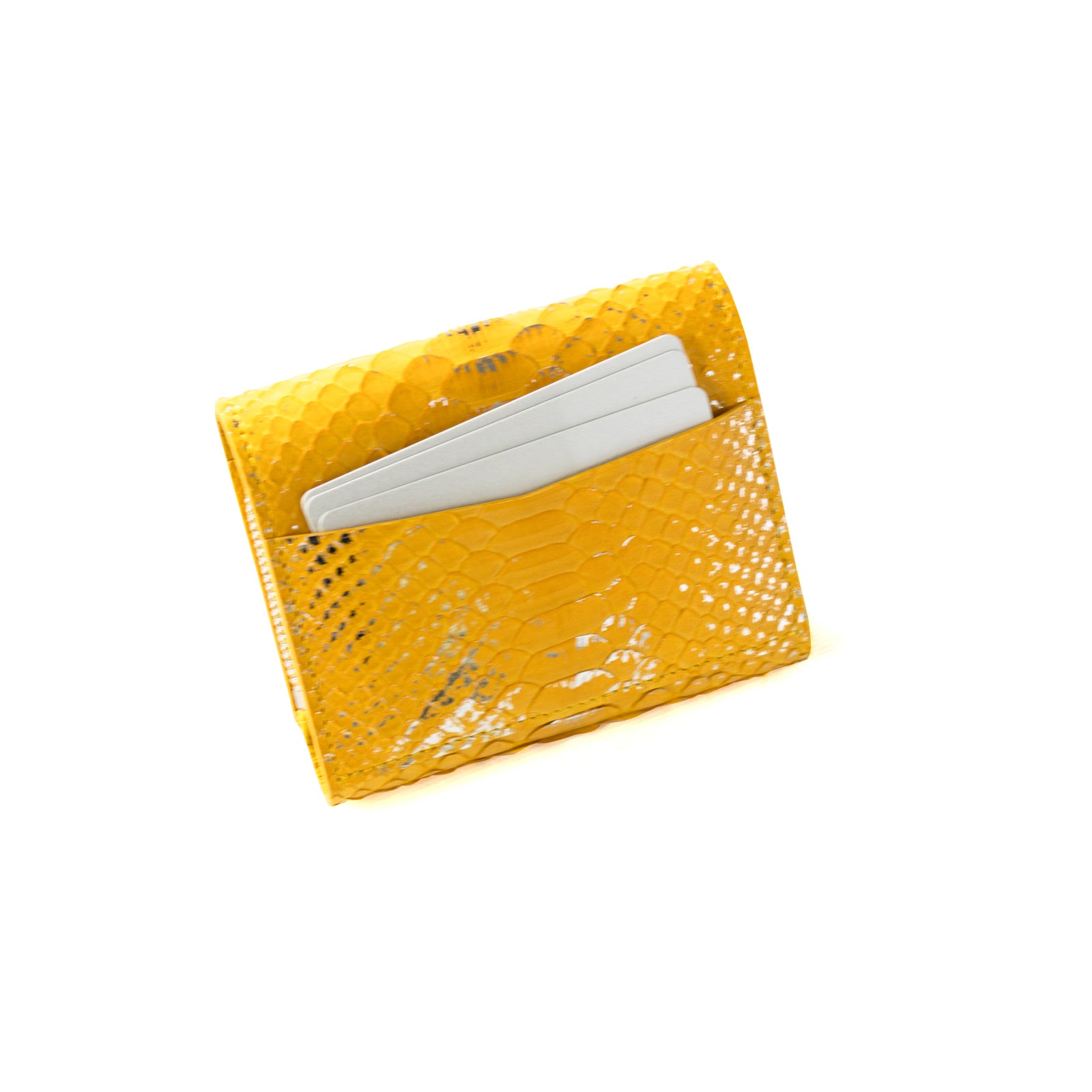 [Made to order 9/13 (Fri) - 9/23 (Mon)] Handy Wallet Opera Lily Grande Foil Python / Silver Yellow