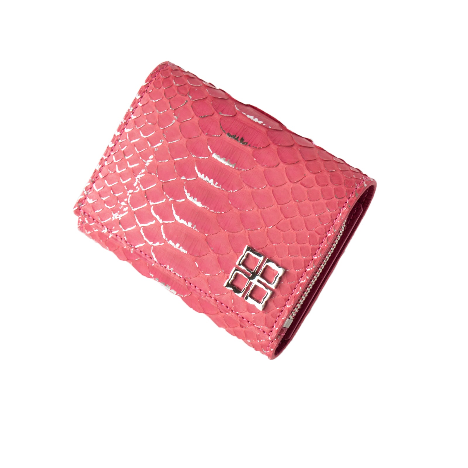 [Made to order 9/13 (Fri) - 9/23 (Mon)] Handy Wallet Opera Lily Grande Foil Python / Silver Pink