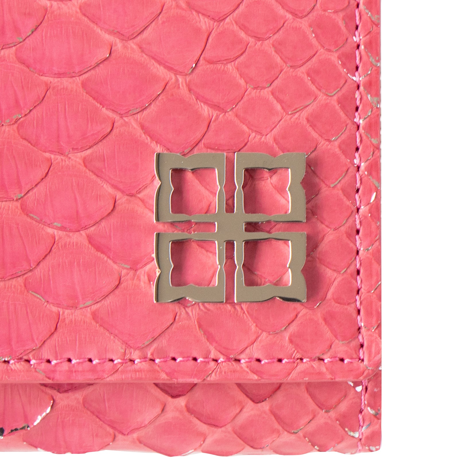 [Made to order 9/13 (Fri) - 9/23 (Mon)] Handy Wallet Opera Lily Grande Foil Python / Silver Pink