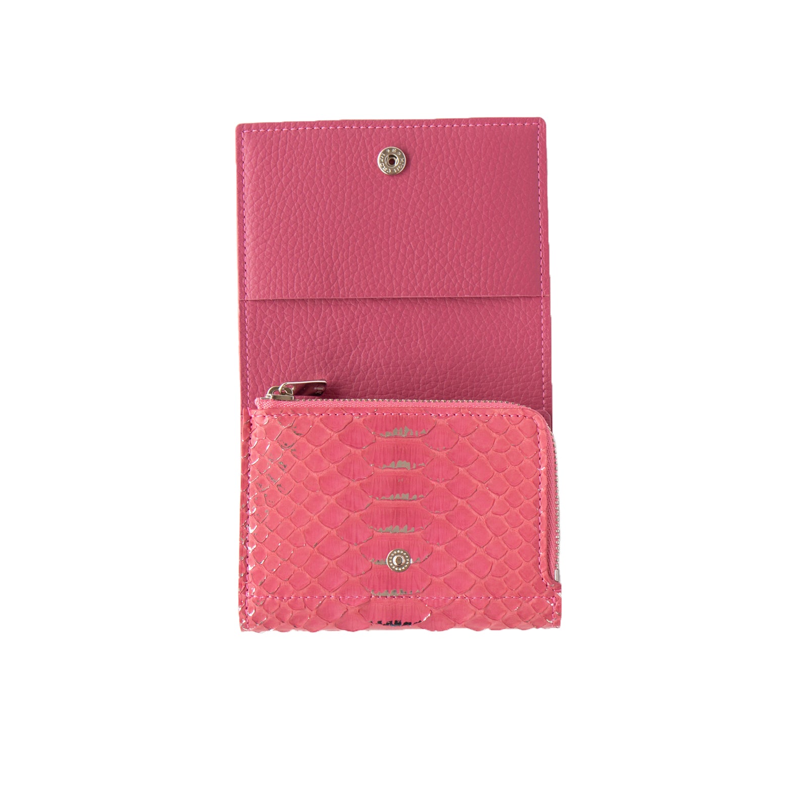 [Made to order 9/13 (Fri) - 9/23 (Mon)] Handy Wallet Opera Lily Grande Foil Python / Silver Pink