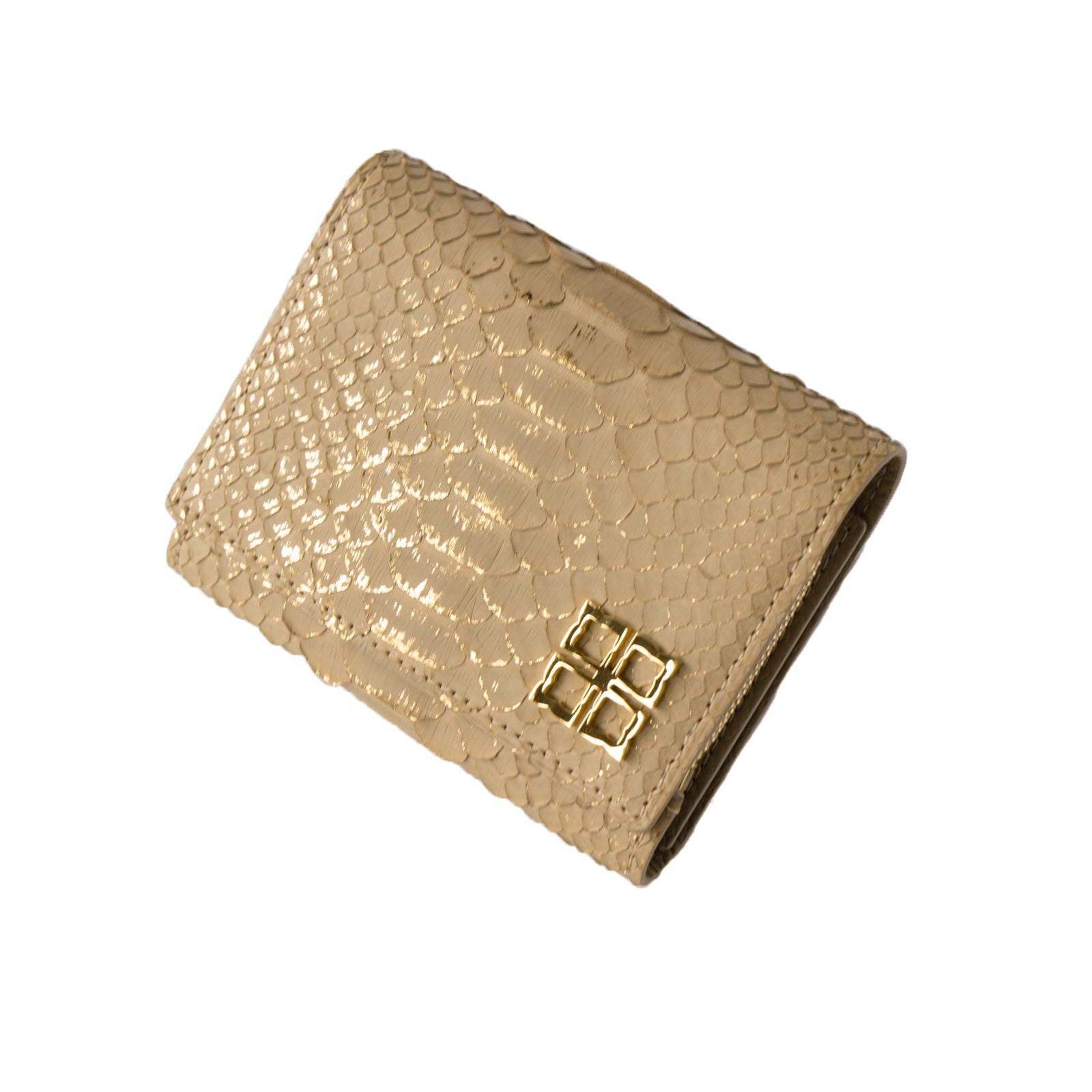 [Pre-order sales 1/1 (Wed) ~ 1/3 (Fri)] Handy Wallet Opera Lily Grande Foil Python / Gold Beige