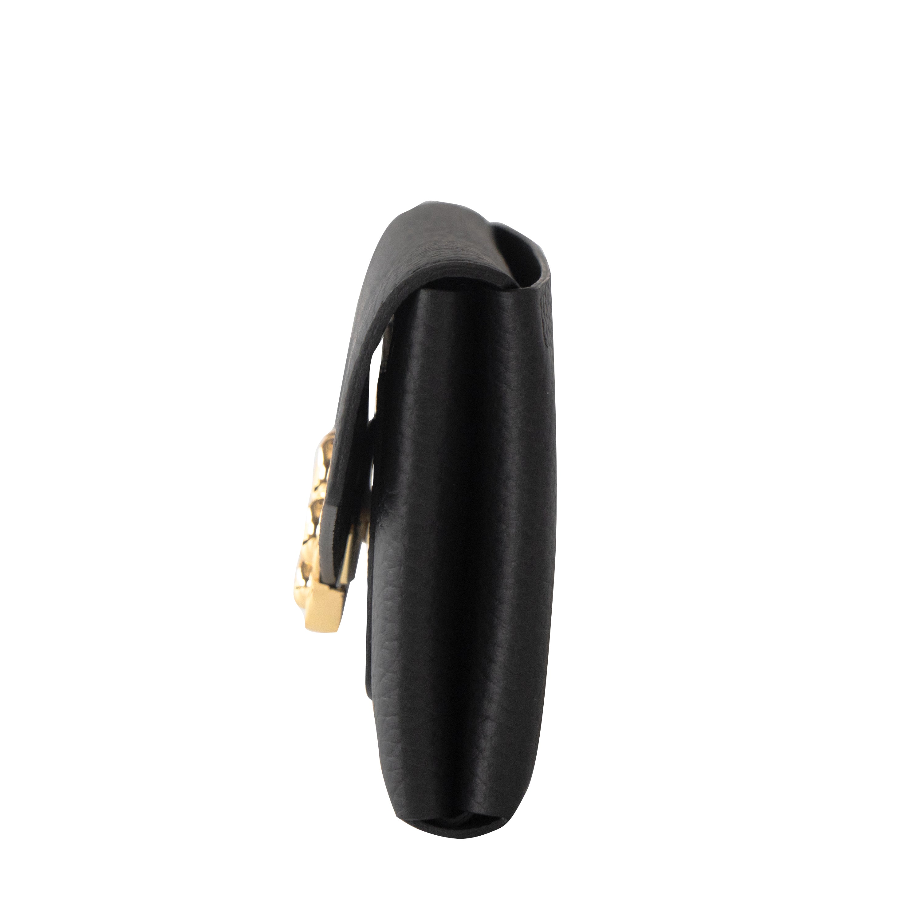 【受注販売：7/24(金)22:00～26(日)】【初回10%OFF】小さなレザーフラップ長財布・ミャウヴェル  /  ブラック