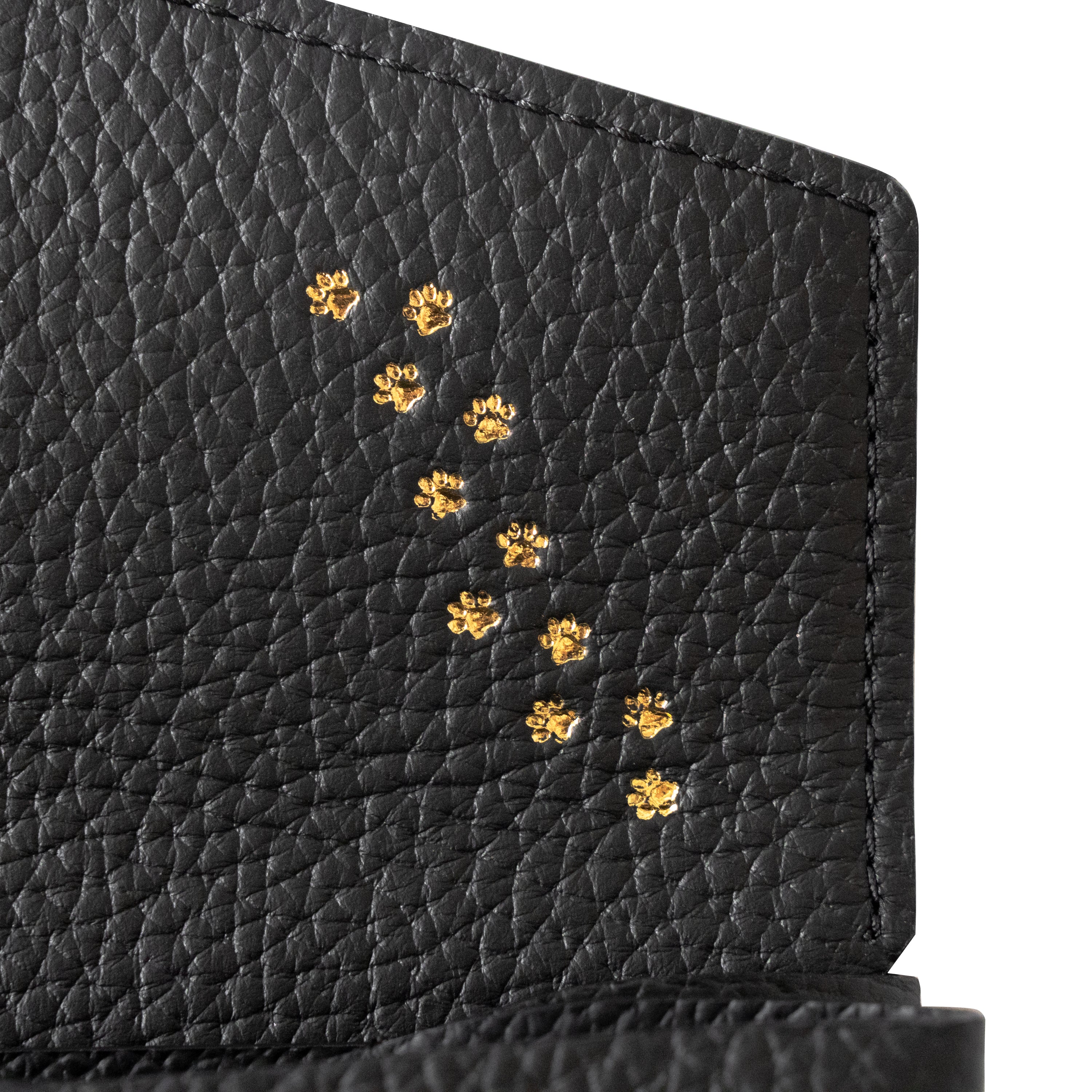 【受注販売：7/24(金)22:00～26(日)】【初回10%OFF】小さなレザーフラップ長財布・ミャウヴェル  /  ブラック