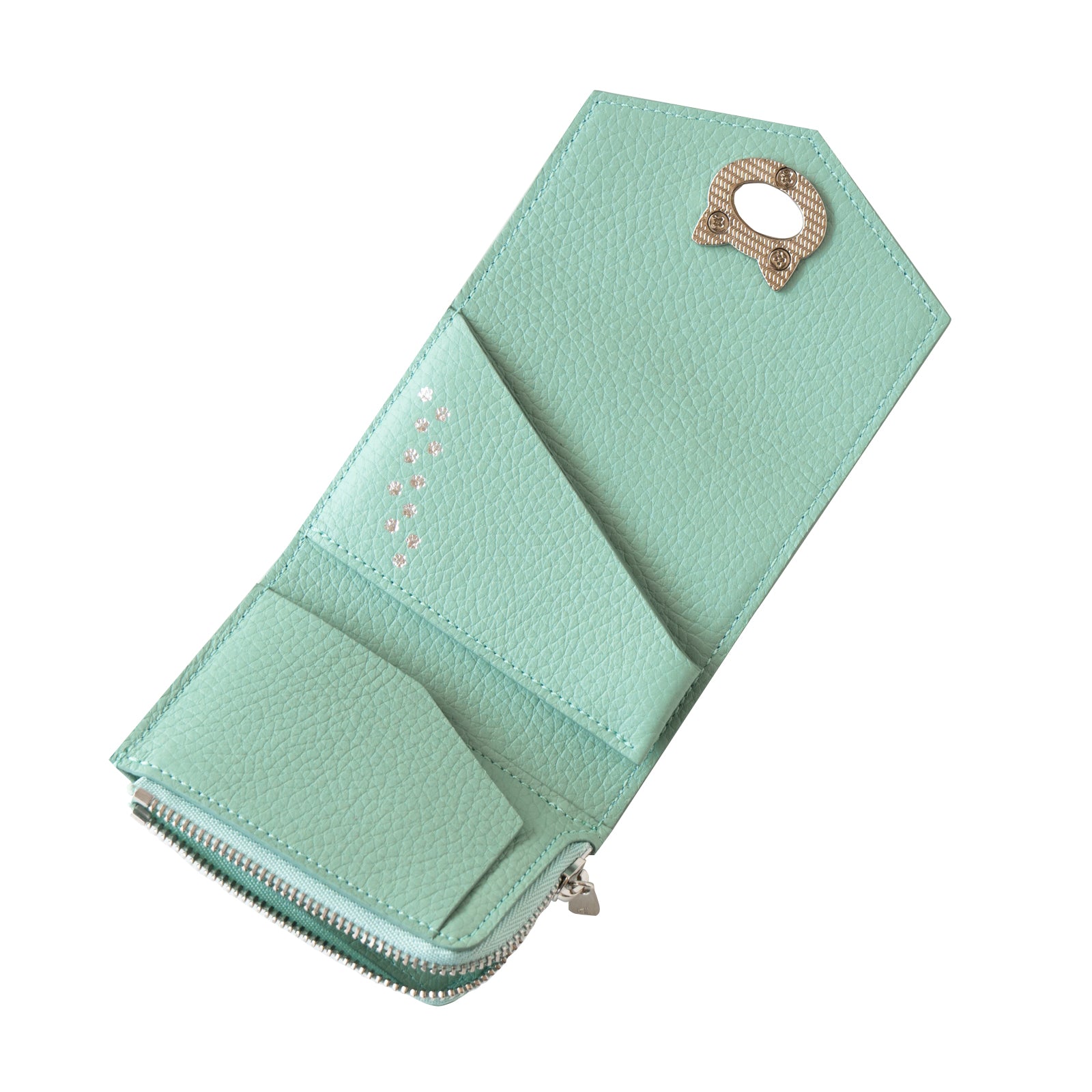 [9/22 (Sun) One-day only, pre-order sales] Handy Wallet Nyapera Cuir Mache / Mint