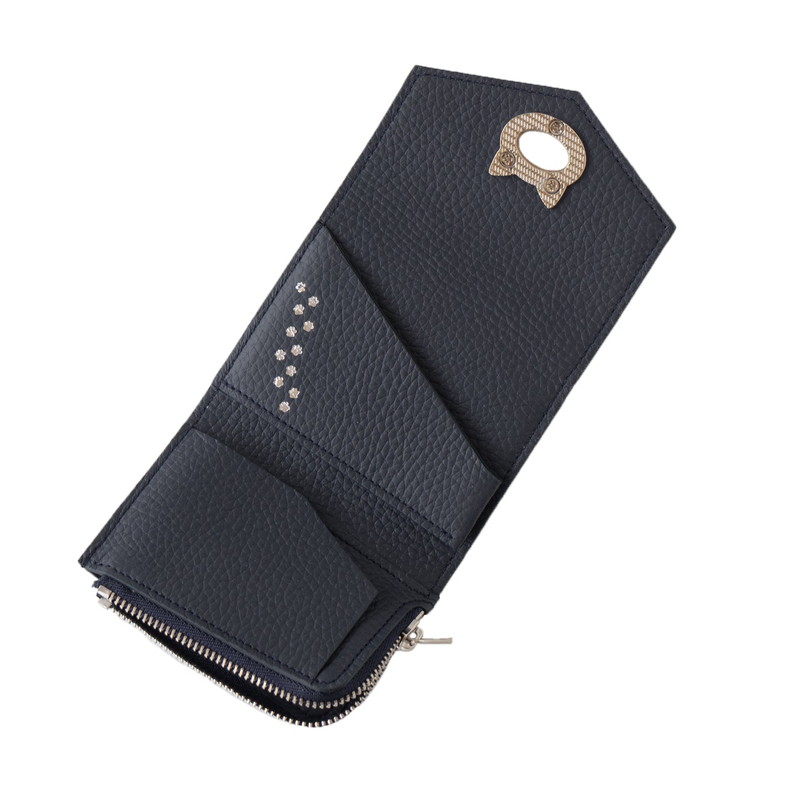 [9/22 (Sun) One-day only, pre-order sales] Handy Wallet Nyapela Cuir Mache / Blue Nuit