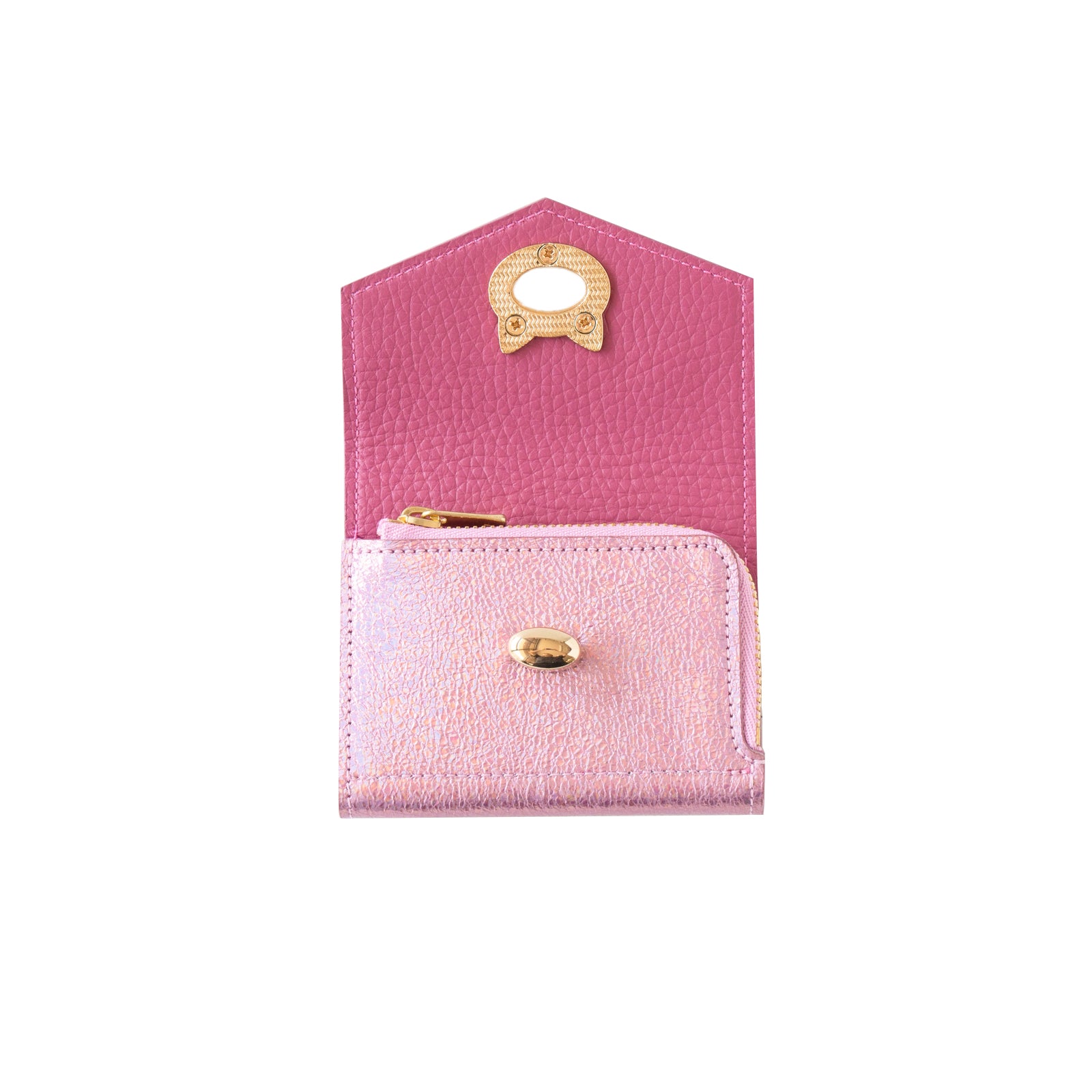 [11/22 (Fri) One-day only, pre-order sale] Handy Wallet - Nyapera Prism Leather / Aurora Rose