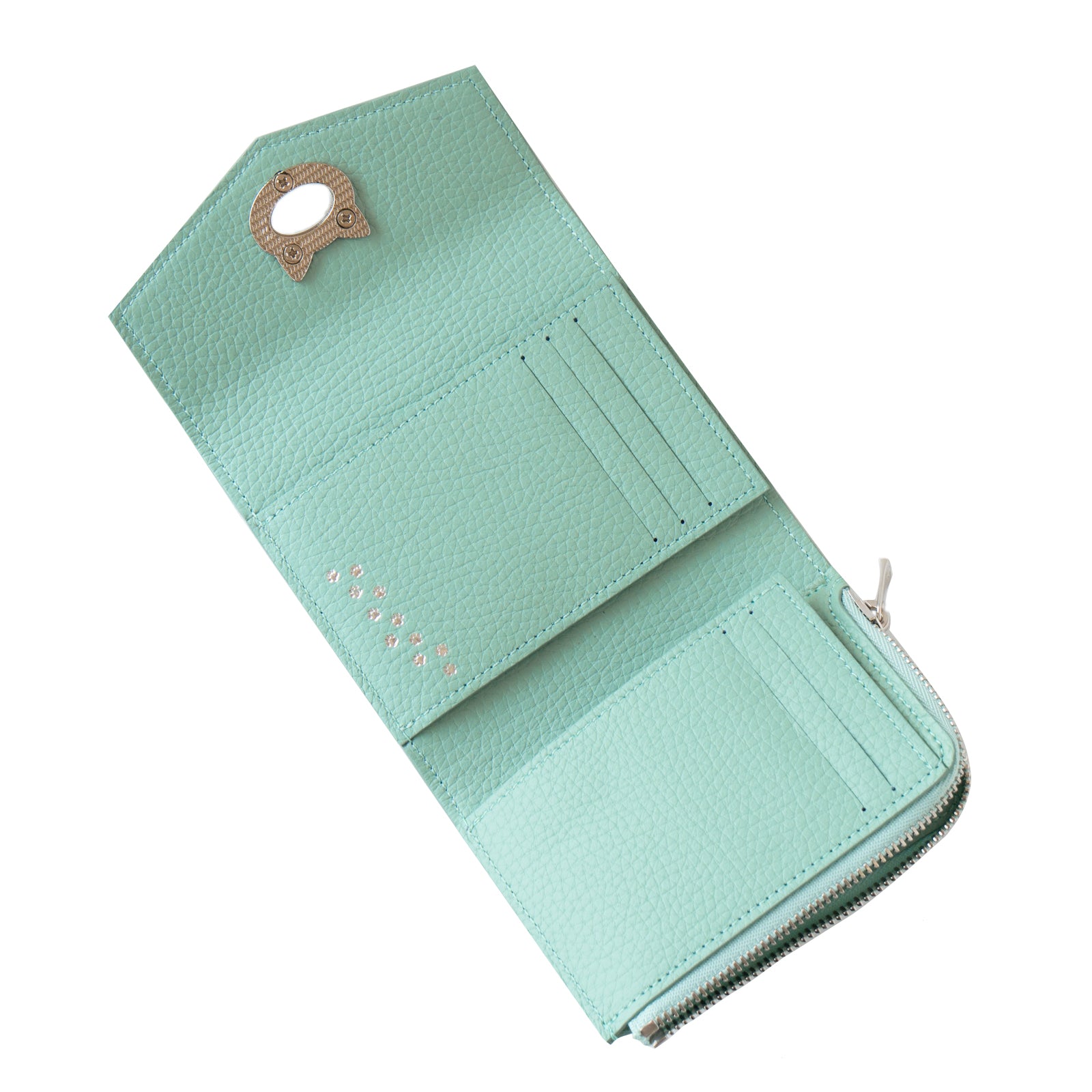 [9/22 (Sun) One-day only, pre-order sale] Handy Wallet Nyapera Grande Cuir Mache / Mint