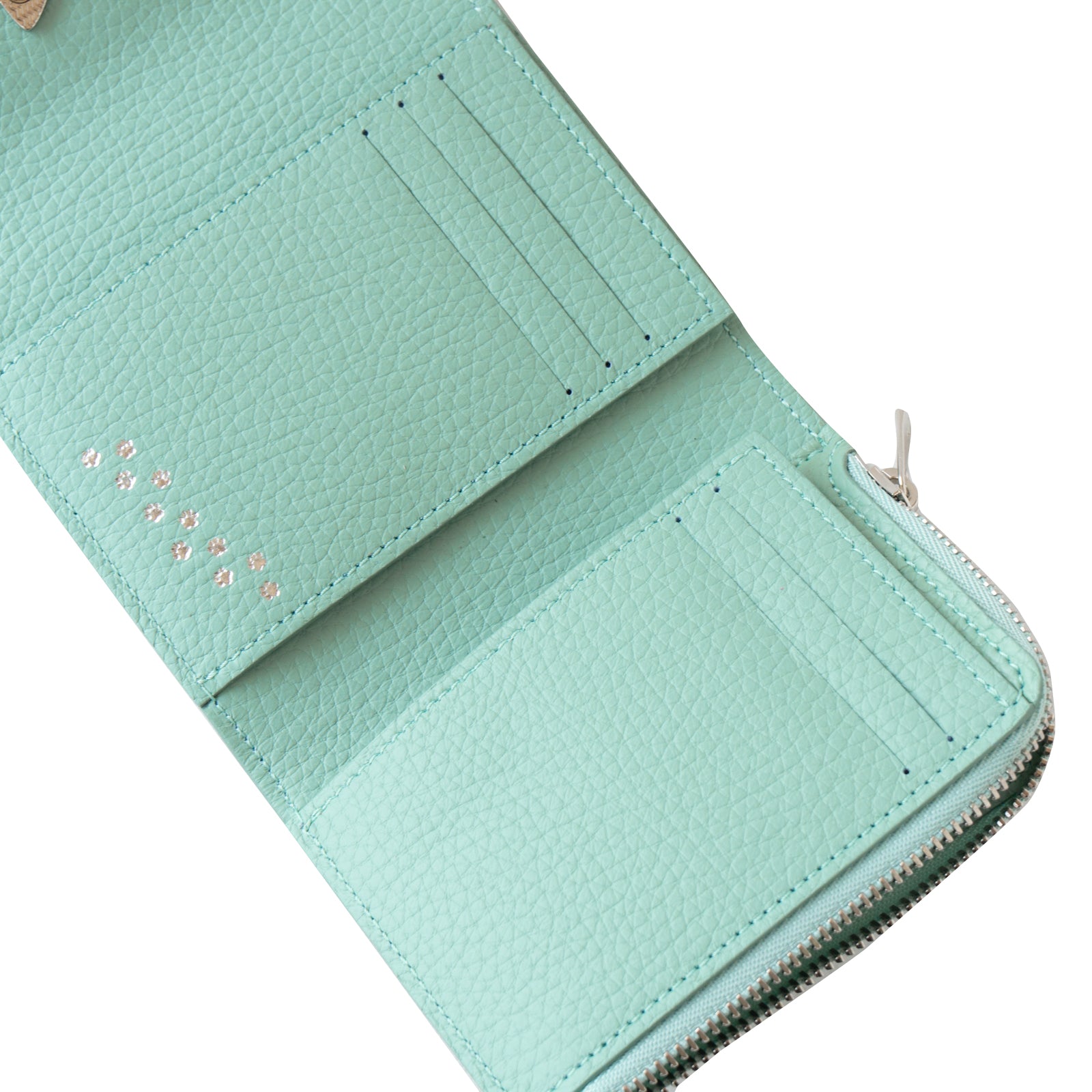 [9/22 (Sun) One-day only, pre-order sale] Handy Wallet Nyapera Grande Cuir Mache / Mint