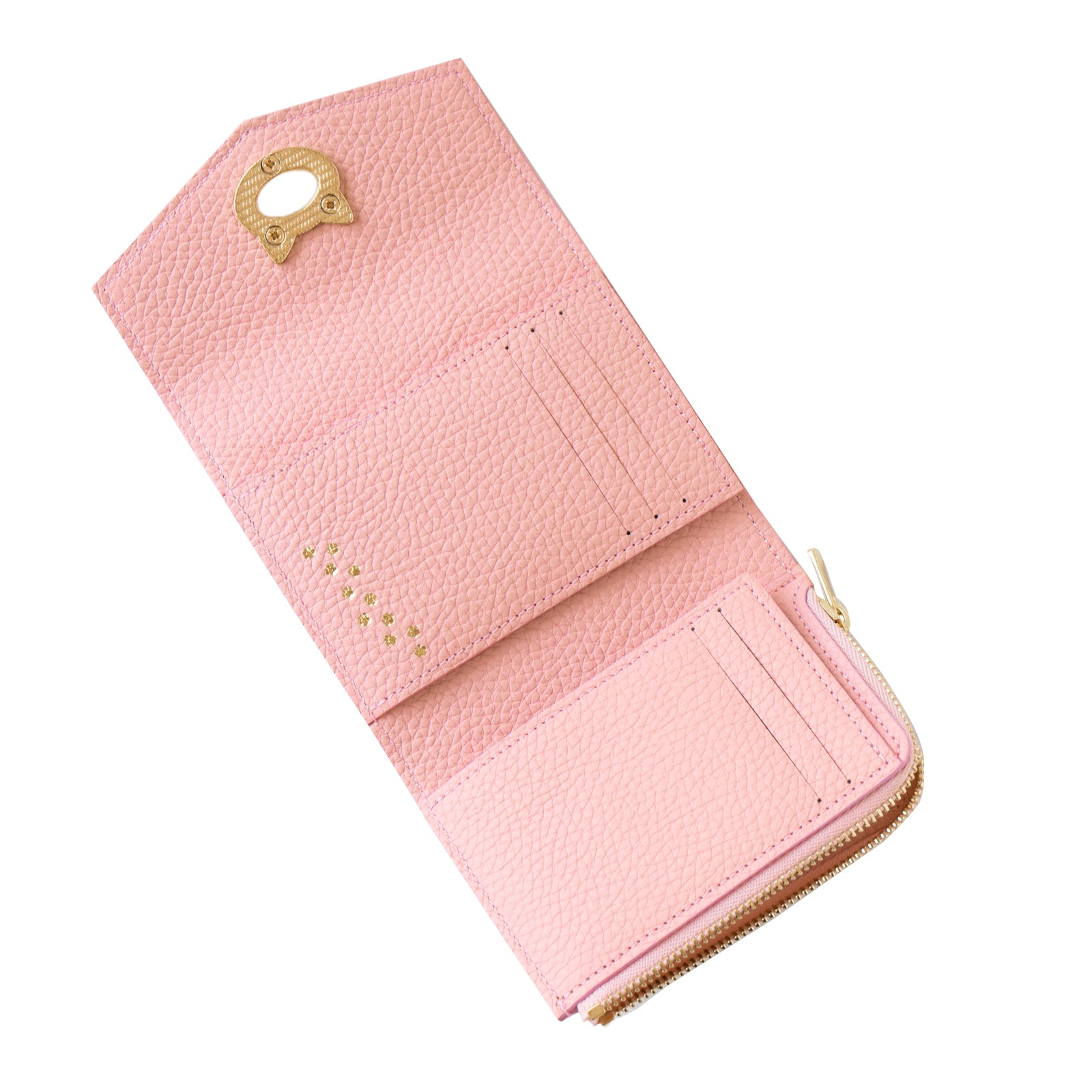 [9/22 (Sun) One-day only, pre-order sales] Handy Wallet Nyapera Grande Cuir Mache / Sakura Pink