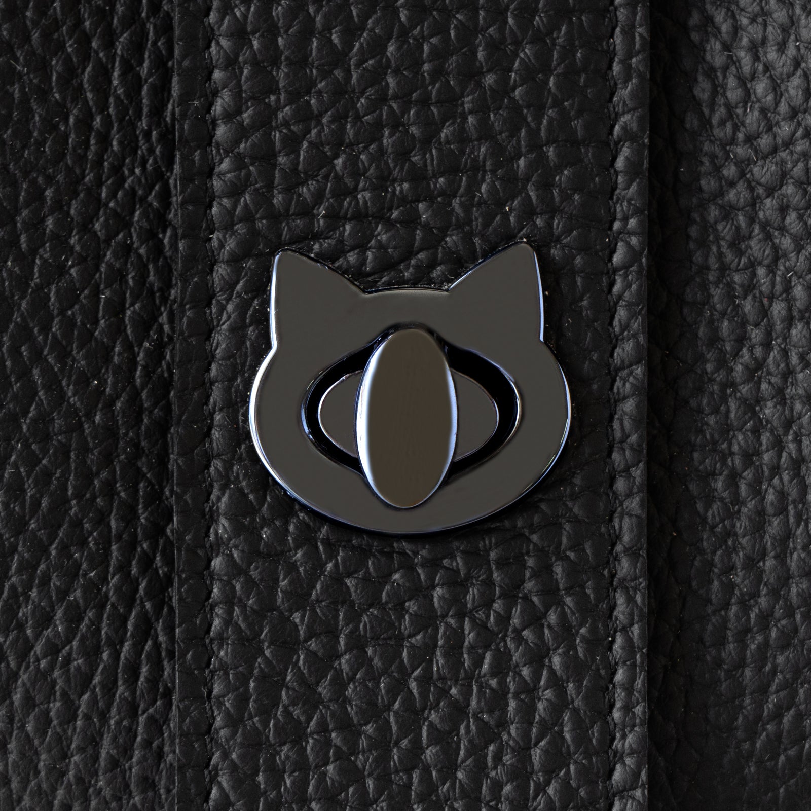 【数量限定】バゲットバッグ・PAW グランデ     キュイール・マッシュ  /  ブラック [選べる金具]