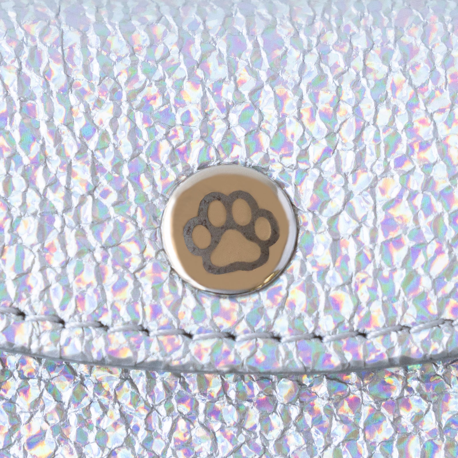 [8/7 (Thu) 22:00 ~ 26-hour limited sale] Frunya Nano Prism Leather Flap Key Ring / Aurora Silver