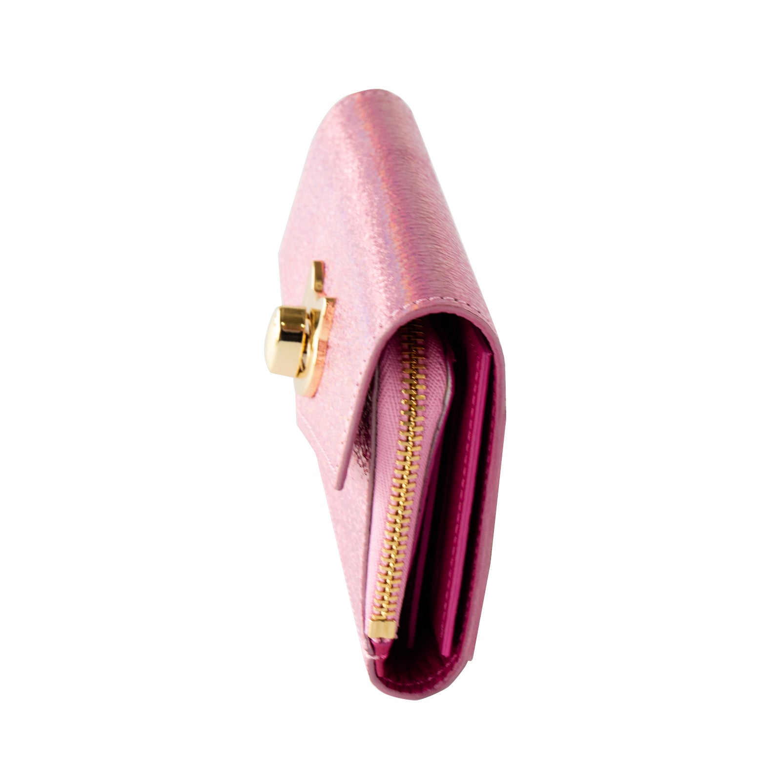 [9/22 (Sun) One-day only, pre-order sale] Handy Wallet - Nyapera Grande Prism Leather / Aurora Rose