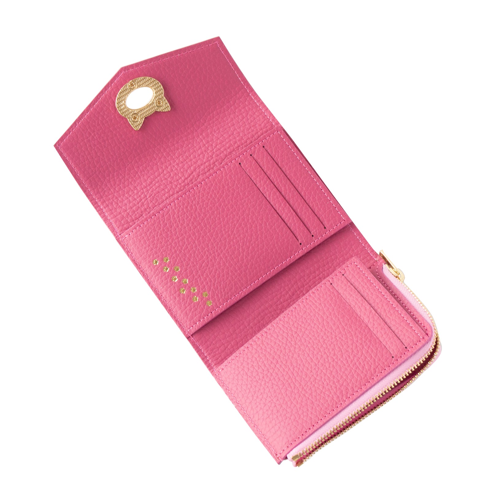 [9/22 (Sun) One-day only, pre-order sale] Handy Wallet - Nyapera Grande Prism Leather / Aurora Rose