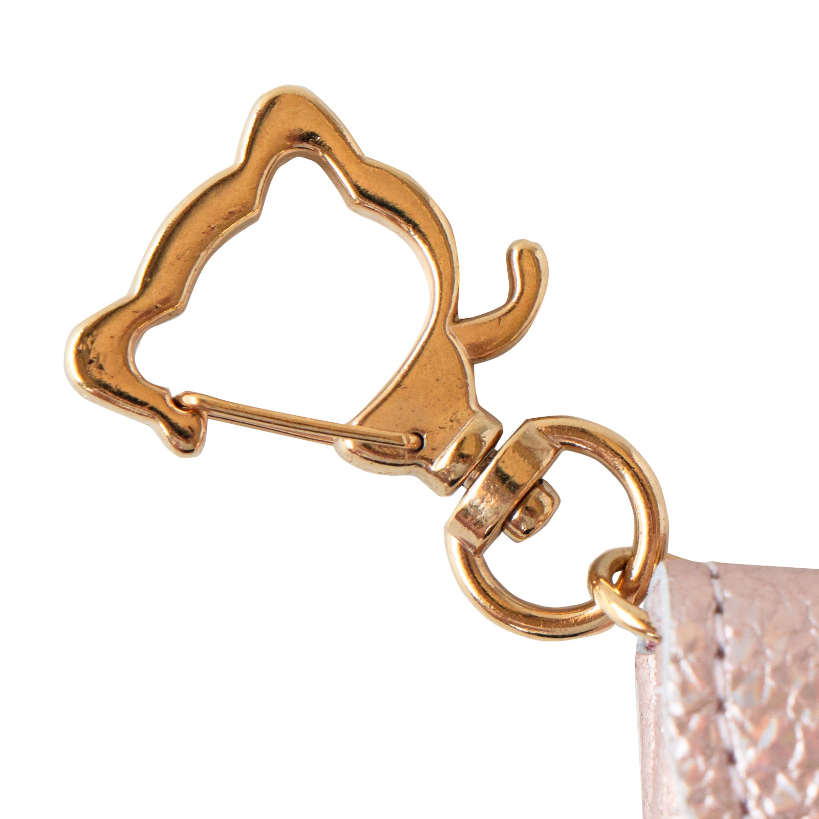 [8/7 (Thu) 22:00 ~ 26-hour limited sale] Frunya Nano Prism Leather Flap Key Ring / Aurora Pink