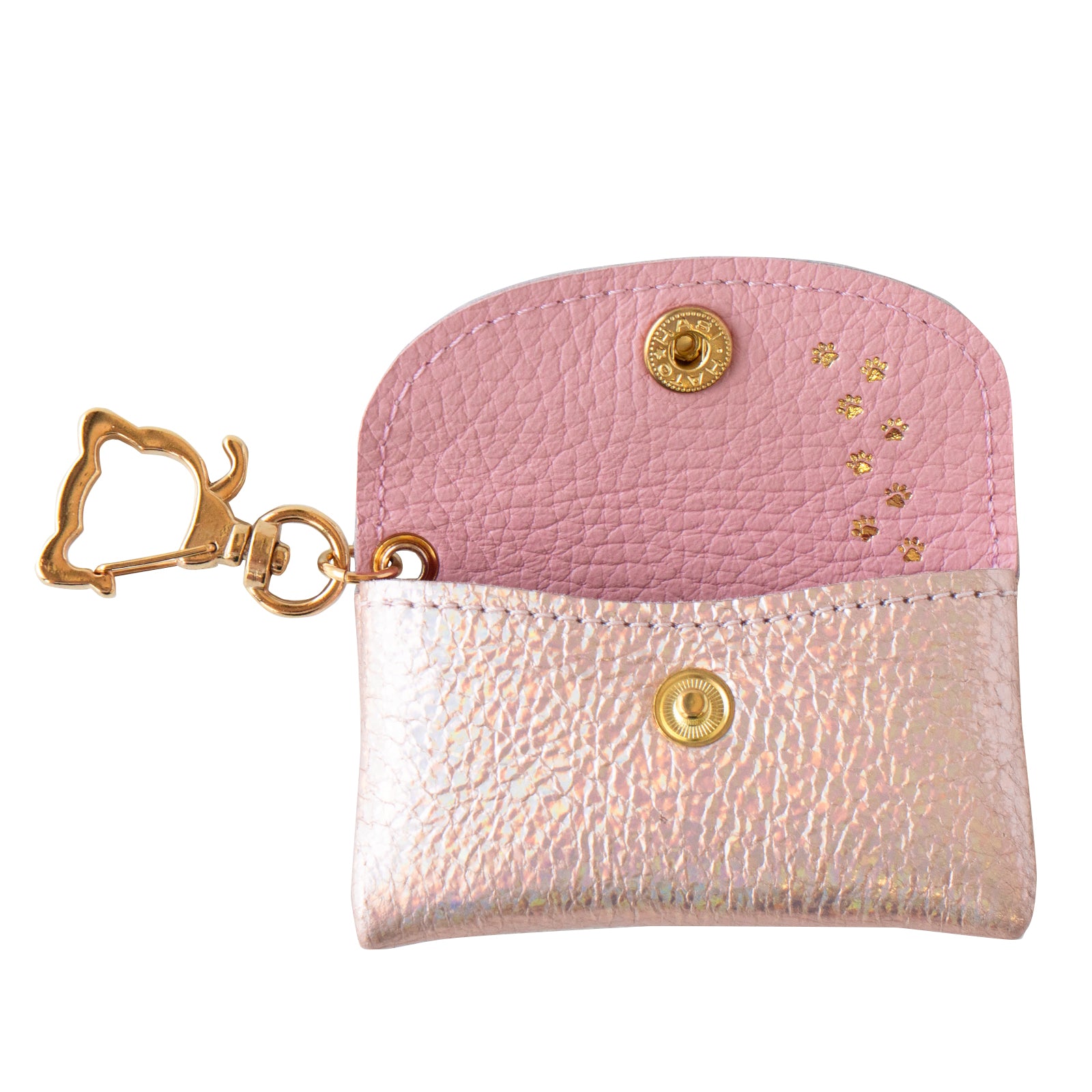 [8/7 (Thu) 22:00 ~ 26-hour limited sale] Frunya Nano Prism Leather Flap Key Ring / Aurora Pink
