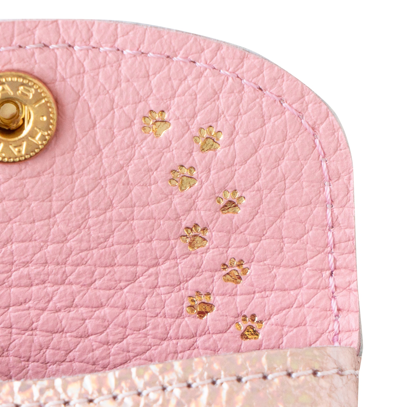 [8/7 (Thu) 22:00 ~ 26-hour limited sale] Frunya Nano Prism Leather Flap Key Ring / Aurora Pink