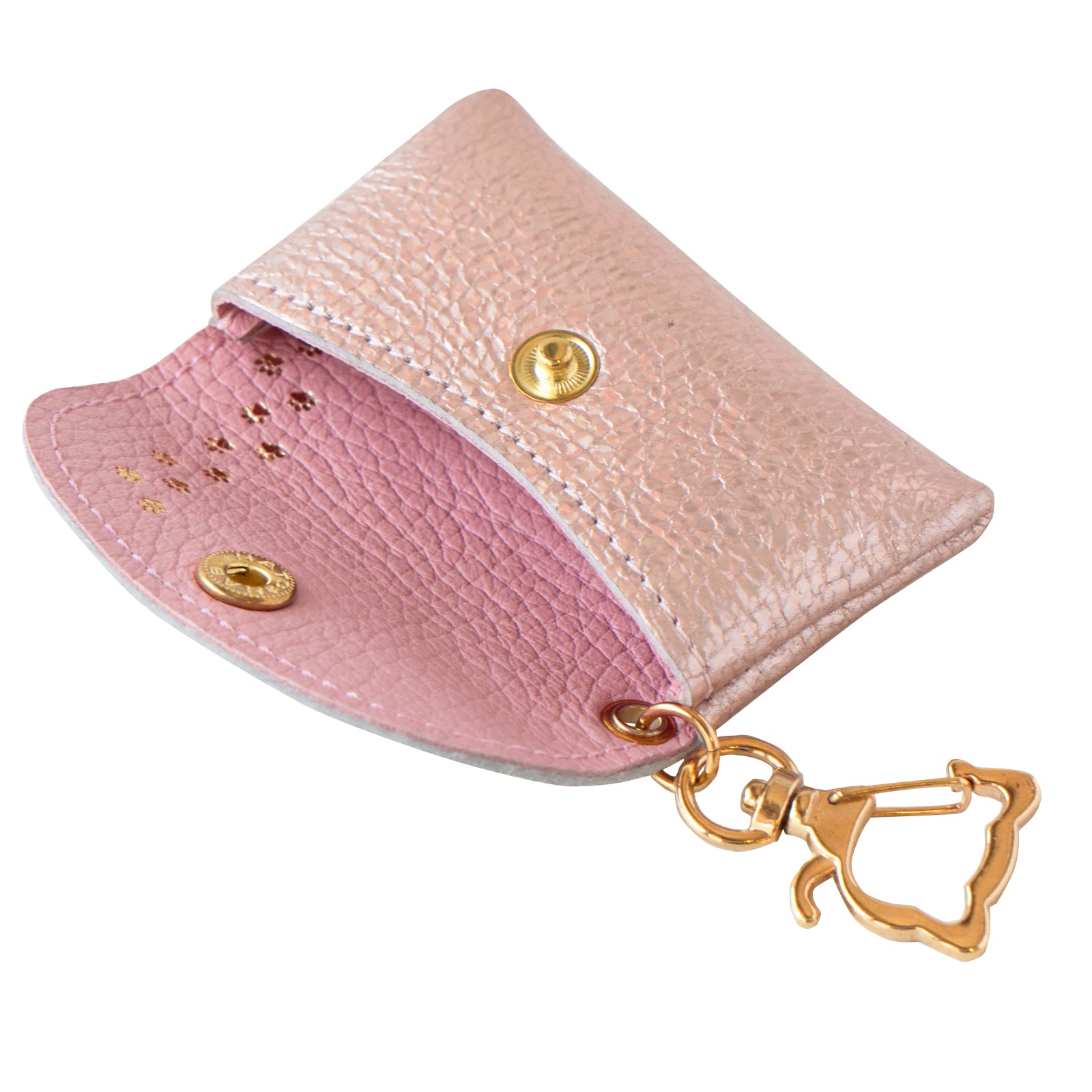 [8/7 (Thu) 22:00 ~ 26-hour limited sale] Frunya Nano Prism Leather Flap Key Ring / Aurora Pink