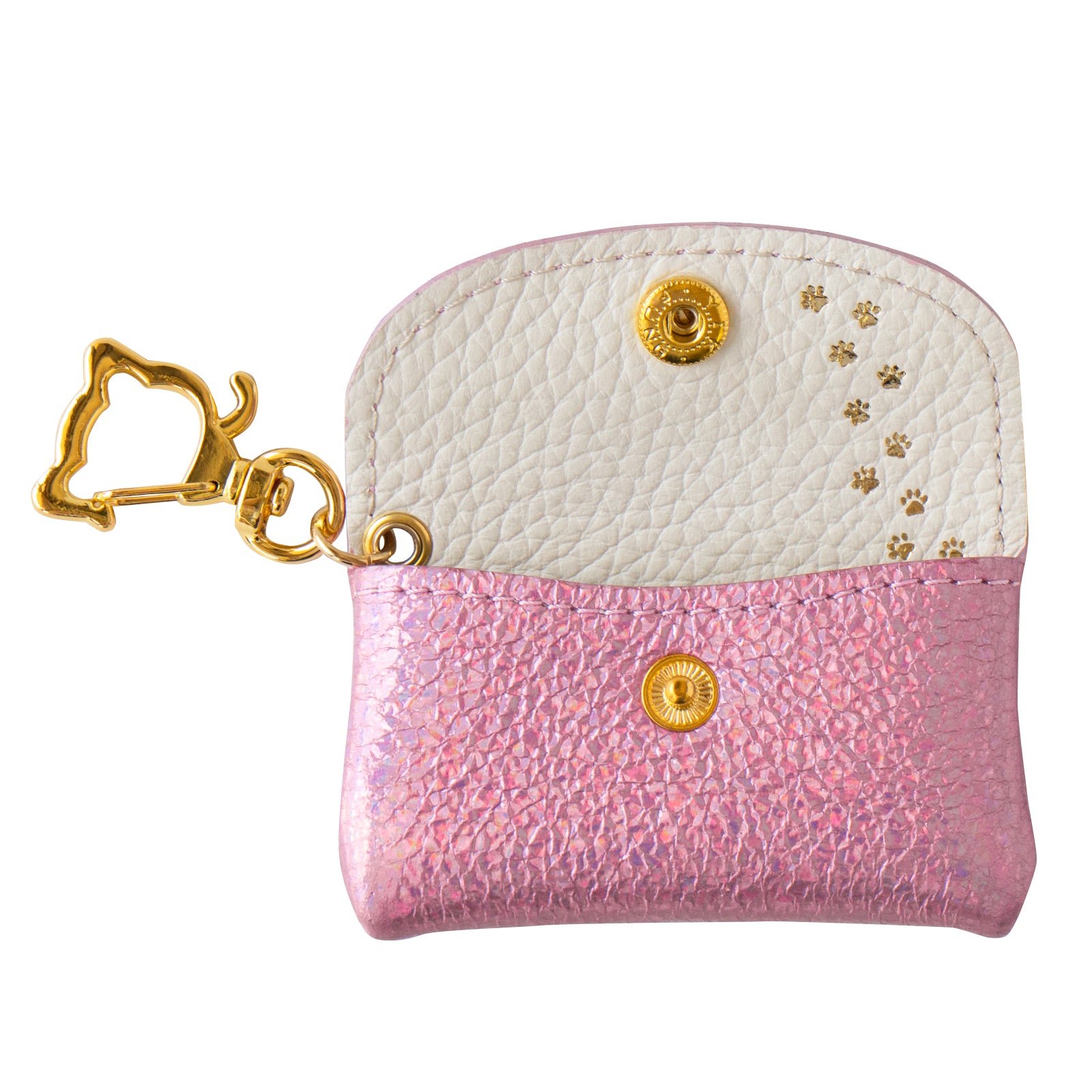 [8/7 (Thu) 22:00 ~ 26-hour limited sale] Frunya Nano Prism Leather Flap Key Ring / Aurora Rose