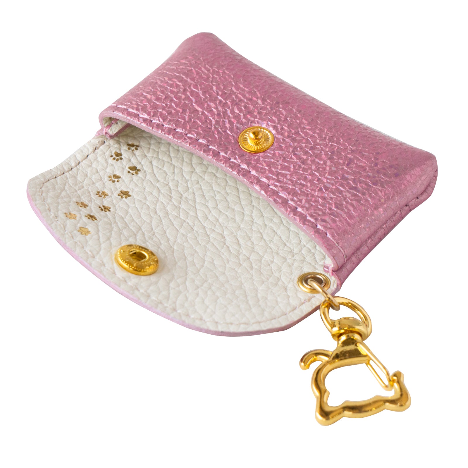 [8/7 (Thu) 22:00 ~ 26-hour limited sale] Frunya Nano Prism Leather Flap Key Ring / Aurora Rose