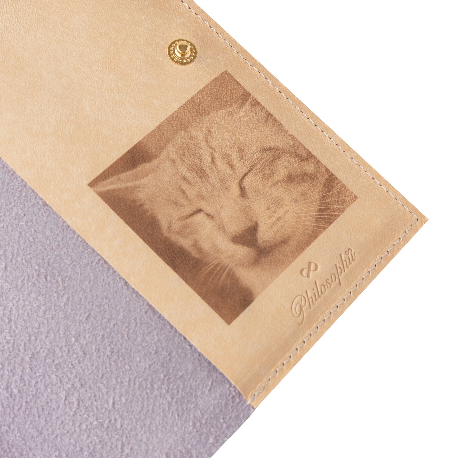 [10/8 (Tue) 1-day limited pre-order sale] Neko Help notebook cover Cuir Minerva / Lavender