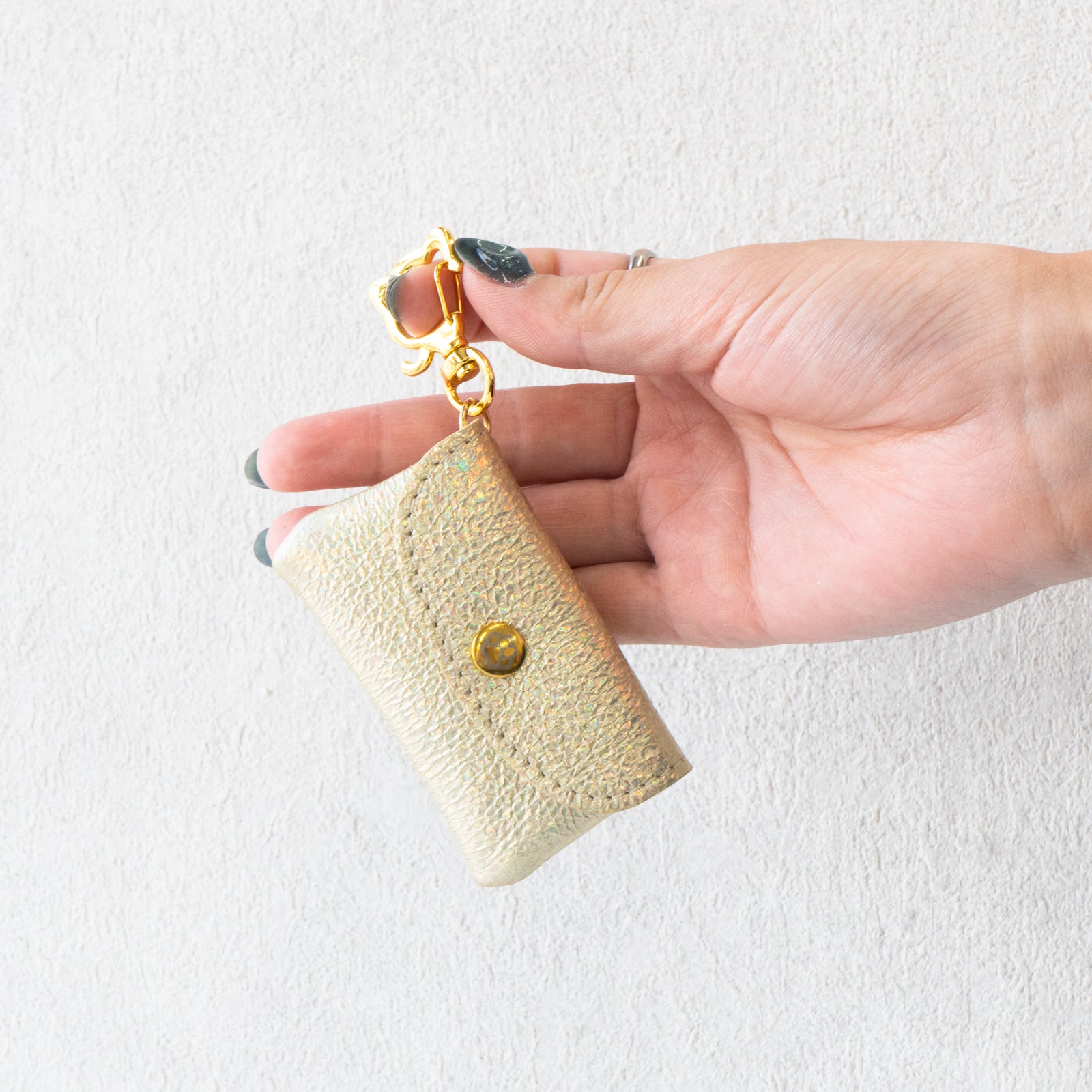 [8/7 (Thu) 22:00 ~ 26-hour limited sale] Frunya Nano Prism Leather Flap Key Ring / Aurora Yellow