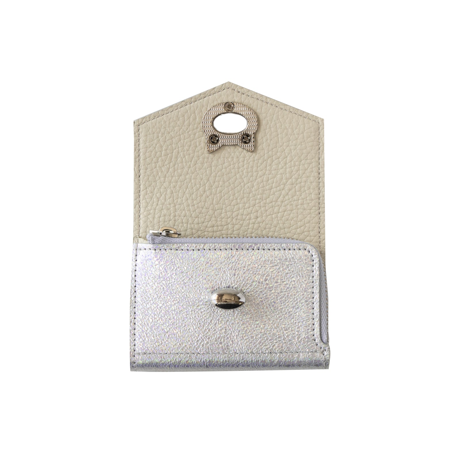 [9/22 (Sun) One-day only, pre-order sale] Handy Wallet - Nyapera Prism Leather / Aurora Silver