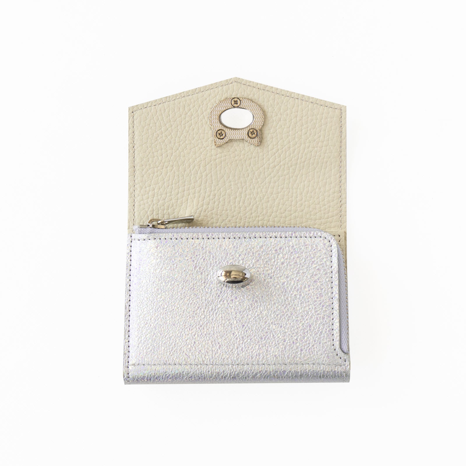 [Resale on Friday, November 22nd] Handy Wallet - Nyapera Grande Prism Leather / Aurora Silver