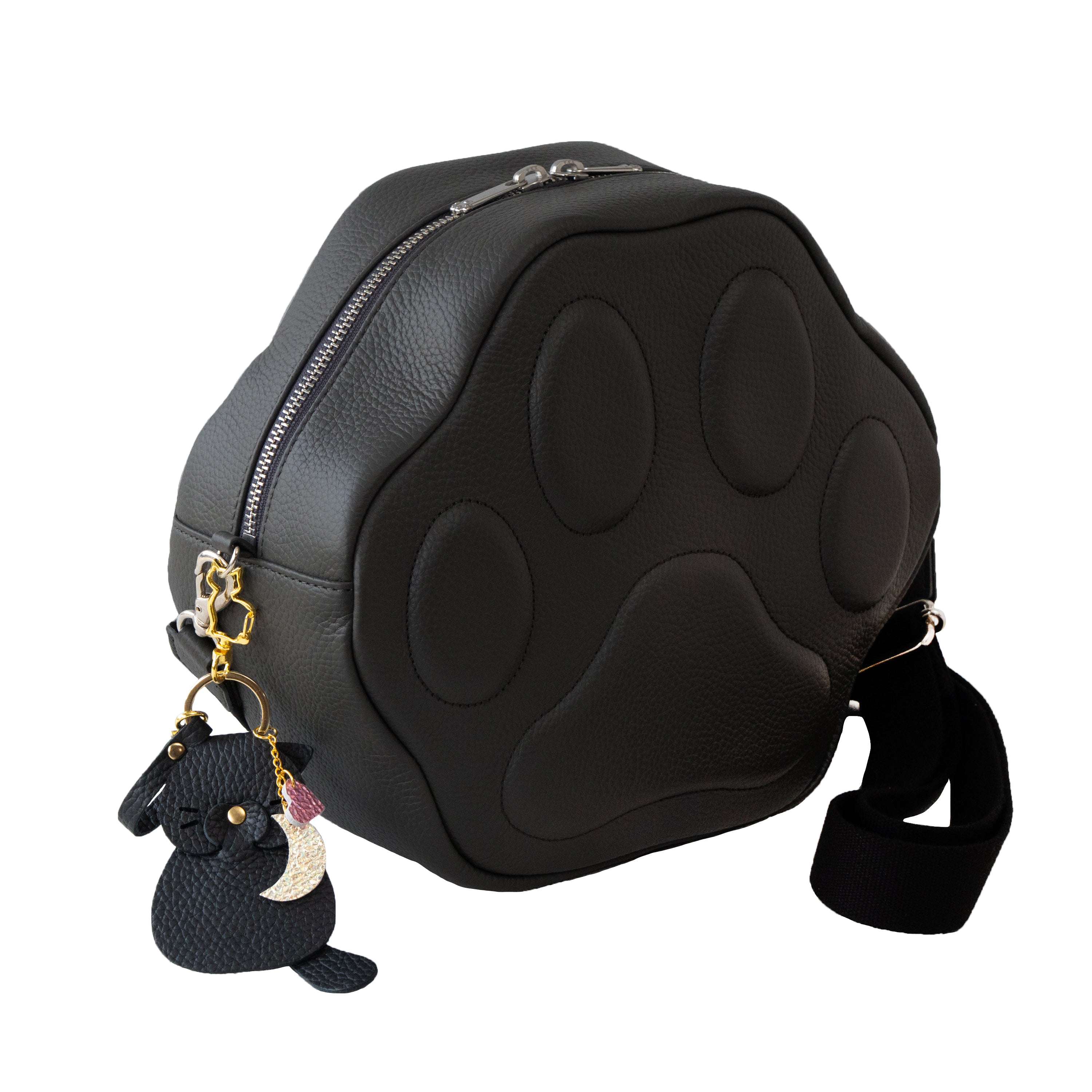 【受注販売：8/14(金)22:00〜8/17(月)】【黒猫感謝の日】PAWポシェット・グランデ 　ルナころにゃんチャームSET  /   ブラック