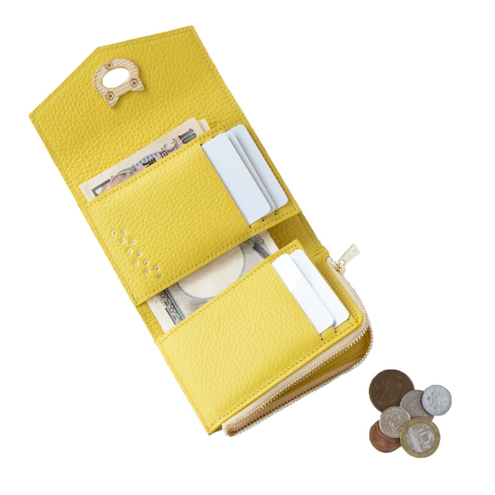 [Resale on Friday, November 22nd] Handy Wallet - Nyapera Grande Prism Leather / Aurora Yellow