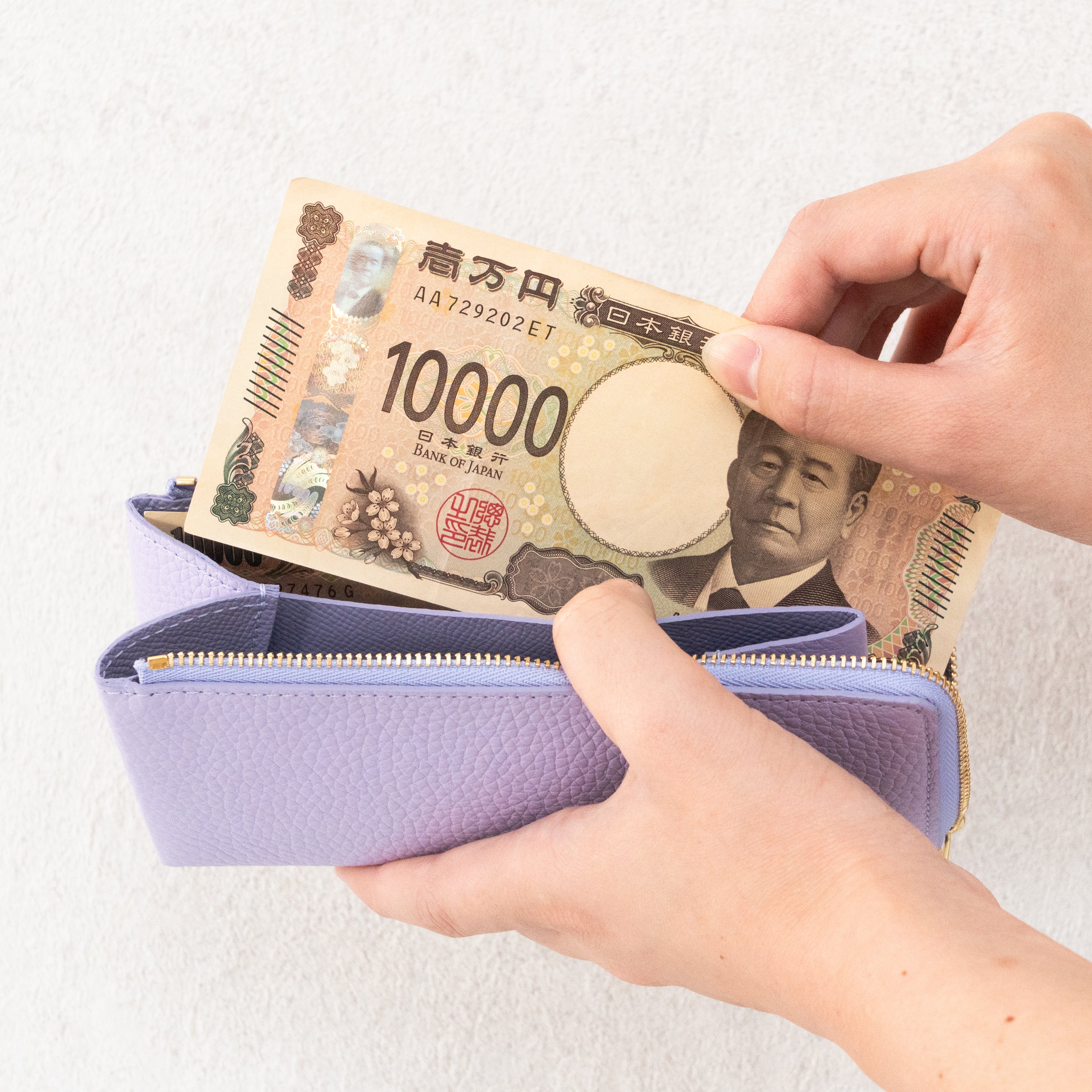 【数量限定】【受注生産：9/4(金)22:00〜6(日)】小さなファスナー長財布・ミャウヴェルZIP　トリヨンクレマンス  /  ギモーヴ