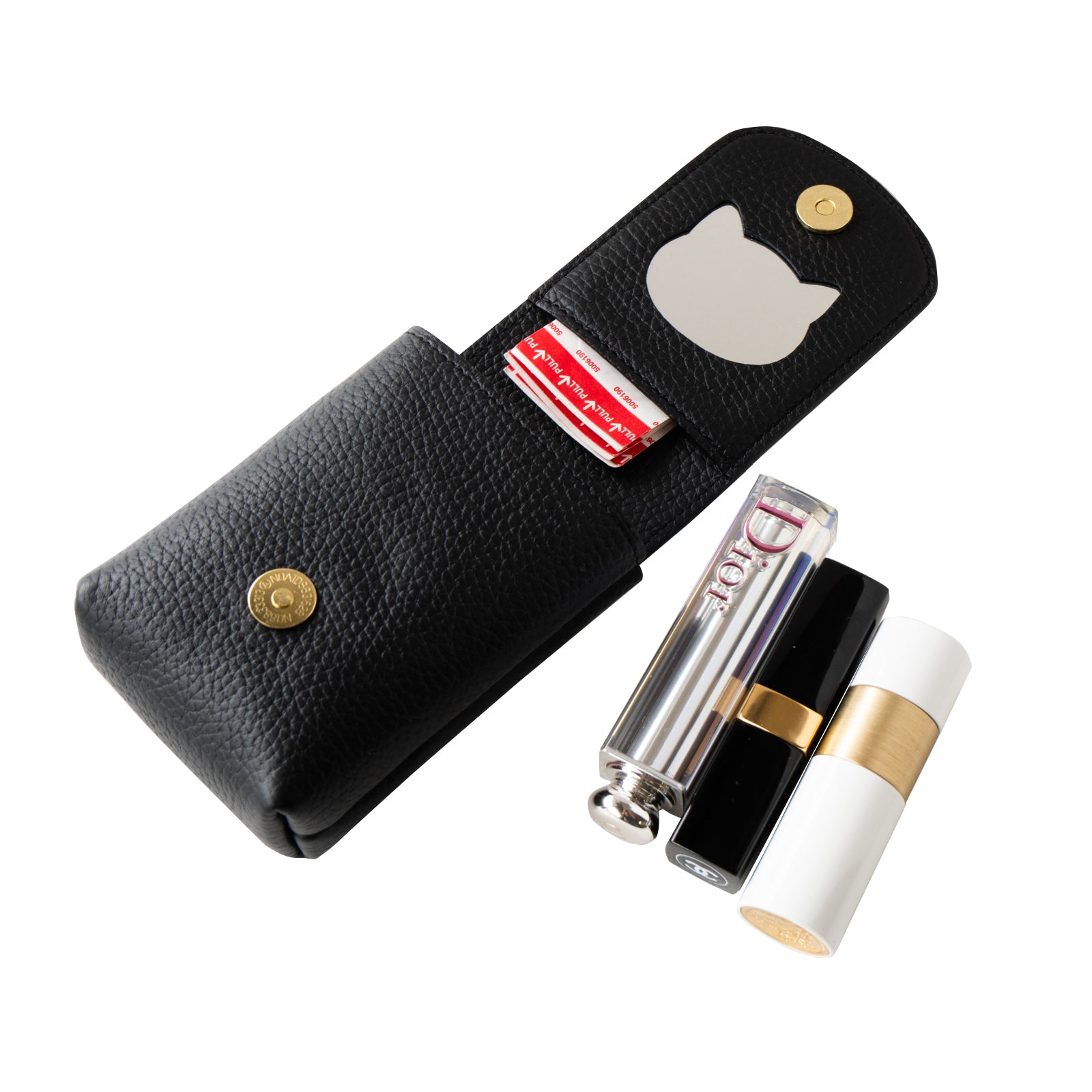 [10/22 (Tue) 1-day limited pre-order sale] CAT Lip Case (3-piece type) Cuir Mache / Black