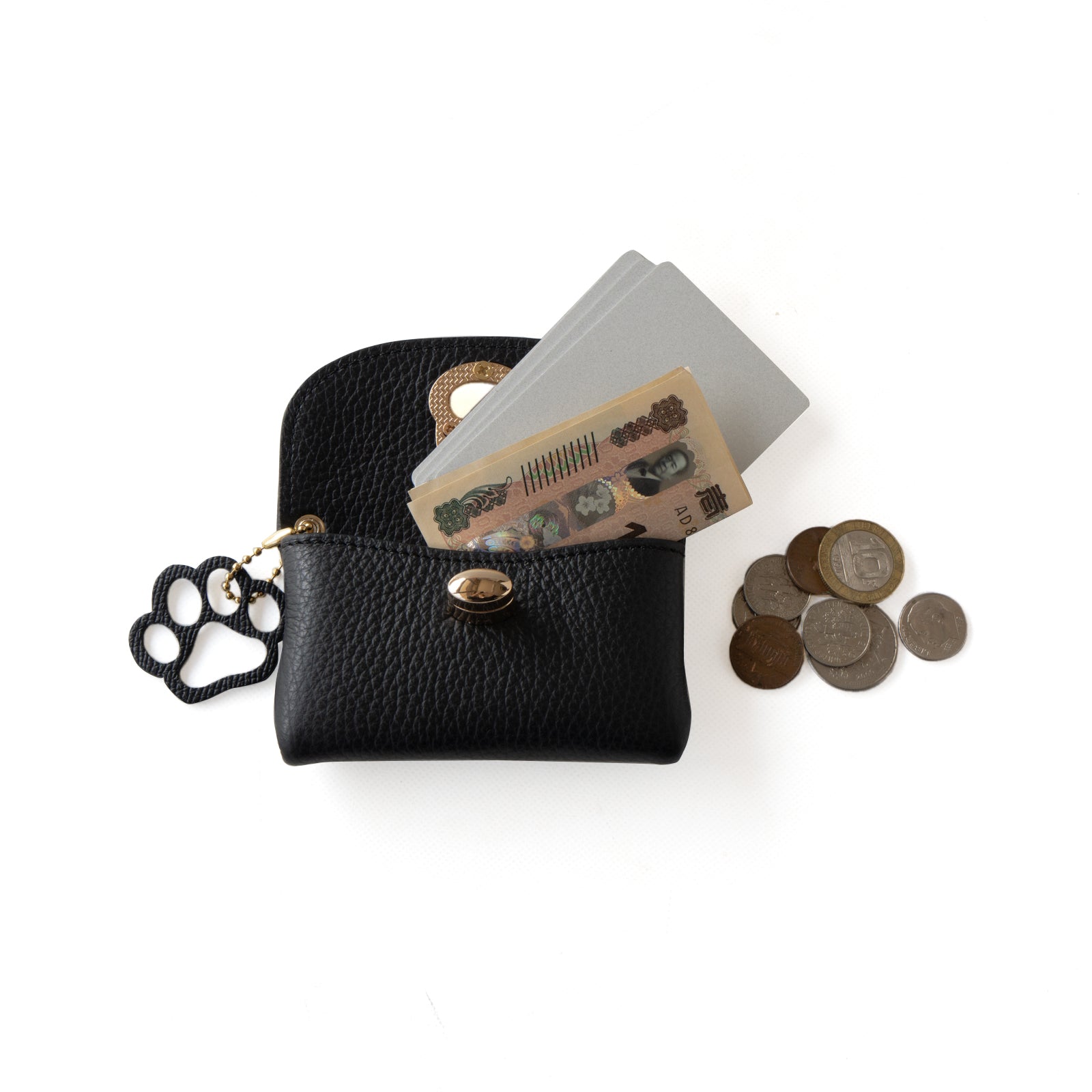 [10/8 (Tue) One-day only, pre-order sale] Flap Wallet Furnya Mini Cuir Mash / Black