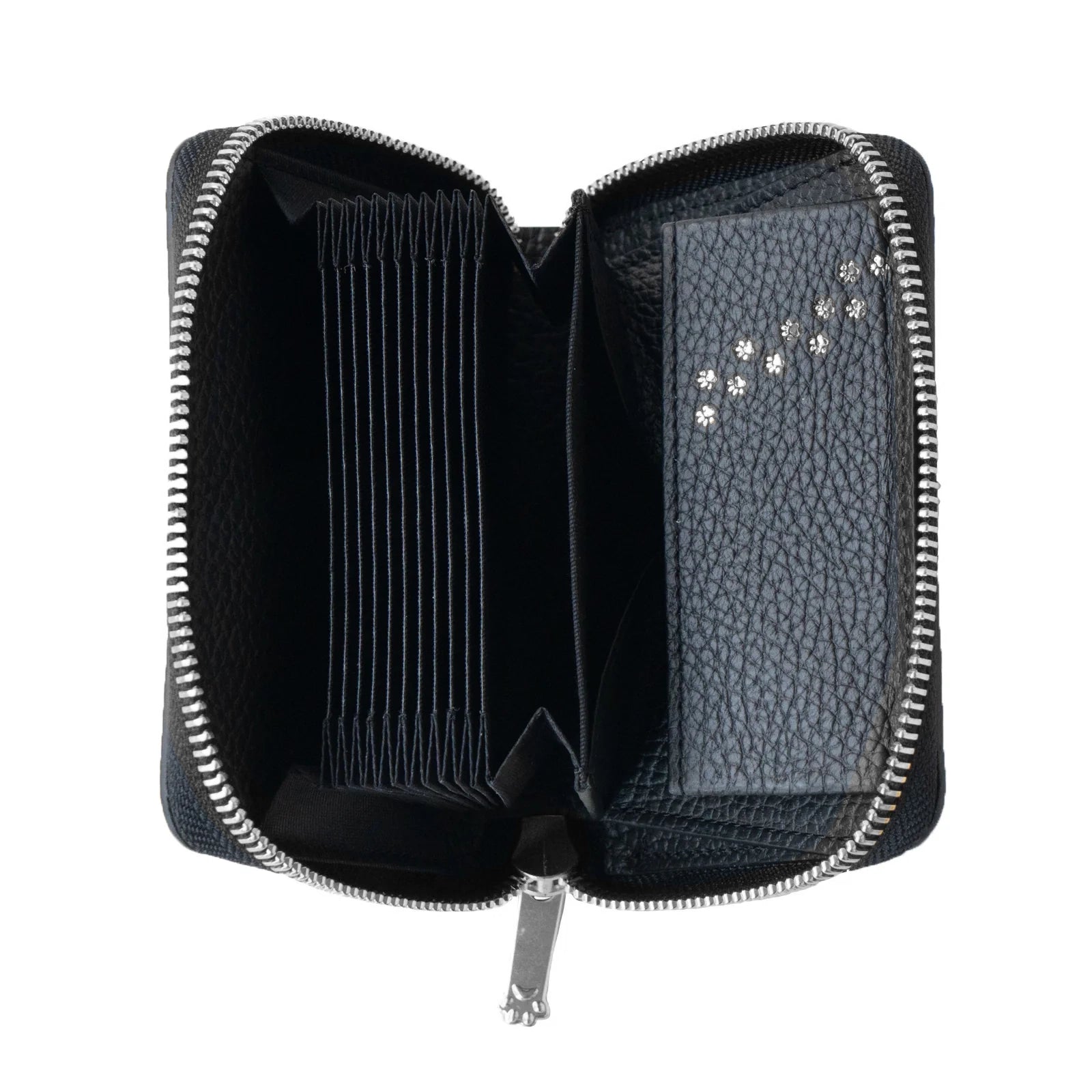 【12/7(日)22:00～ 26時間限定販売】【数量限定】PAWラウンドファスナーミドル財布    キュイール・マッシュ  /  ブラック [選べる金具]