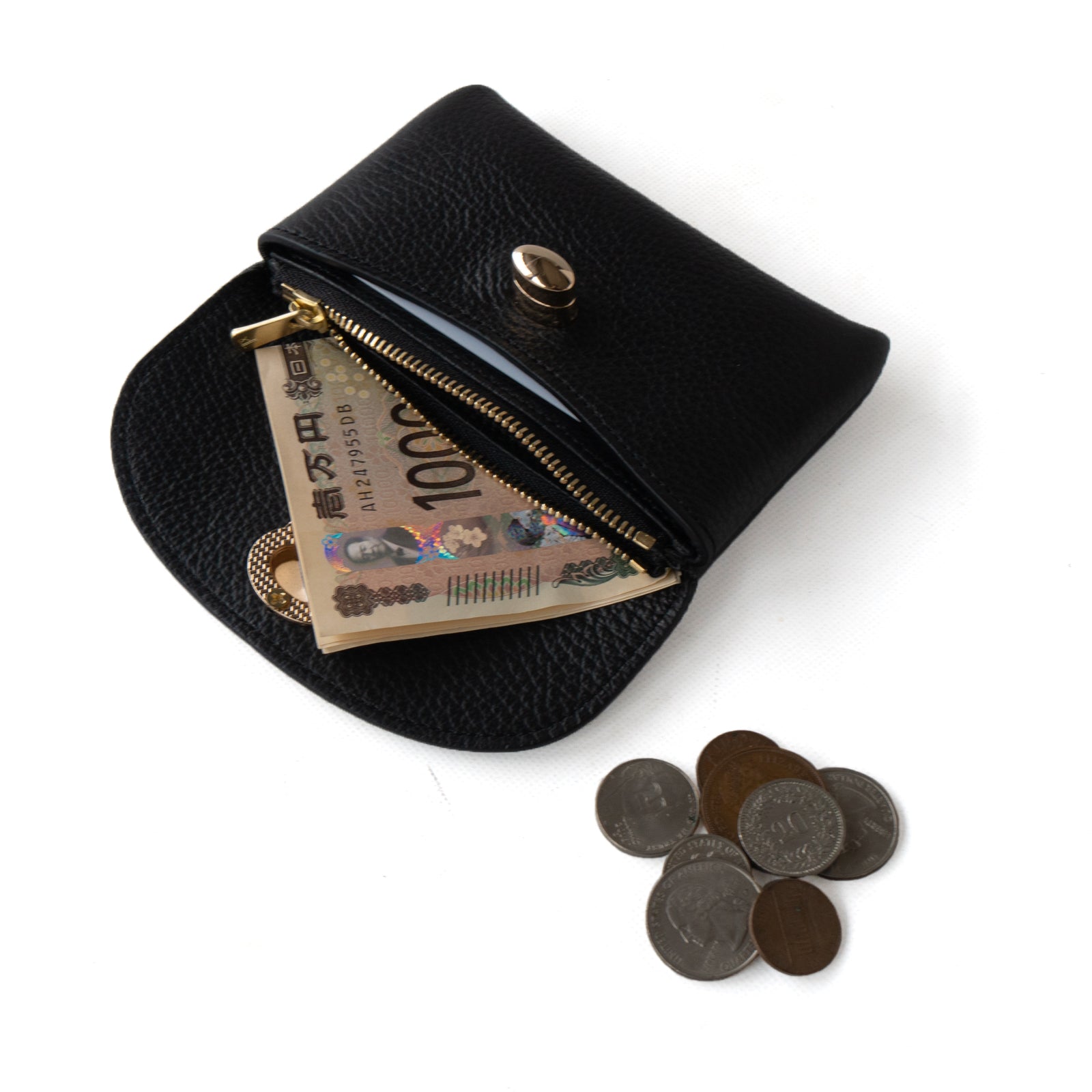 [10/8 (Tue) One-day only, pre-order sale] Flap Wallet Furnya Medium Cuir Mash / Black