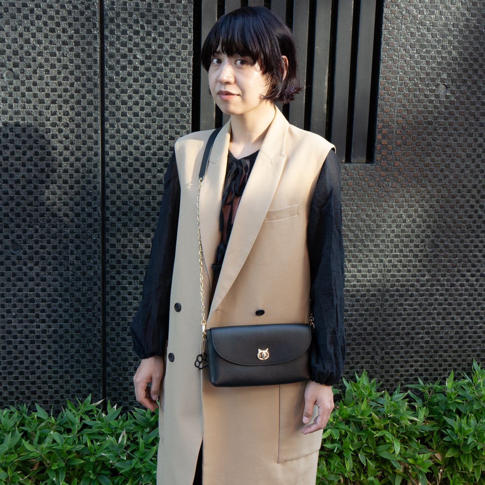 [10/8 (Tue) One-day only, pre-order sale] Furnya Pochette Cuir Mache / Black