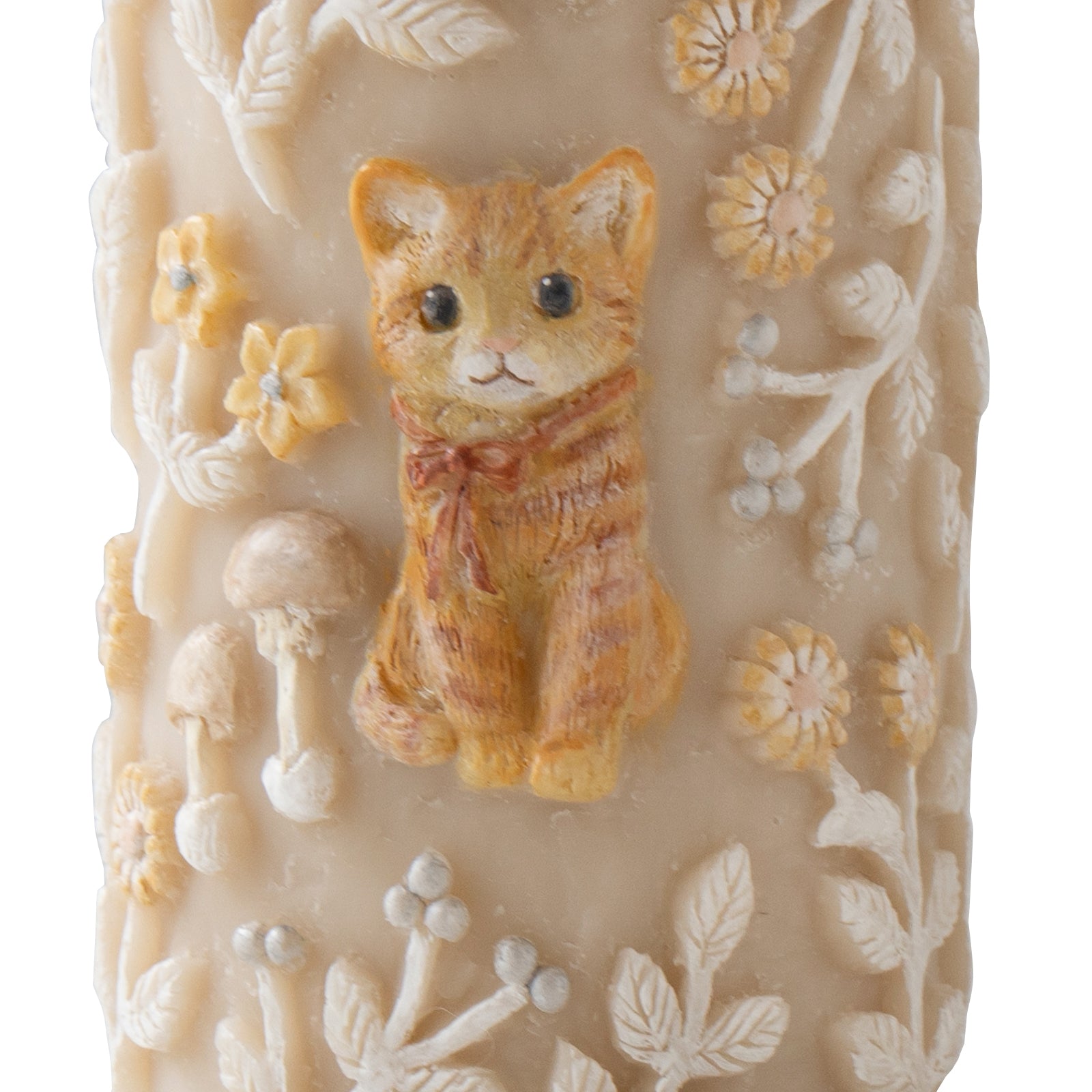 [10/22 (Tue) 1-day only, pre-order sale] [Limited quantity] SLOWEL CANDLE Relief candle "Happy cat" / Brown